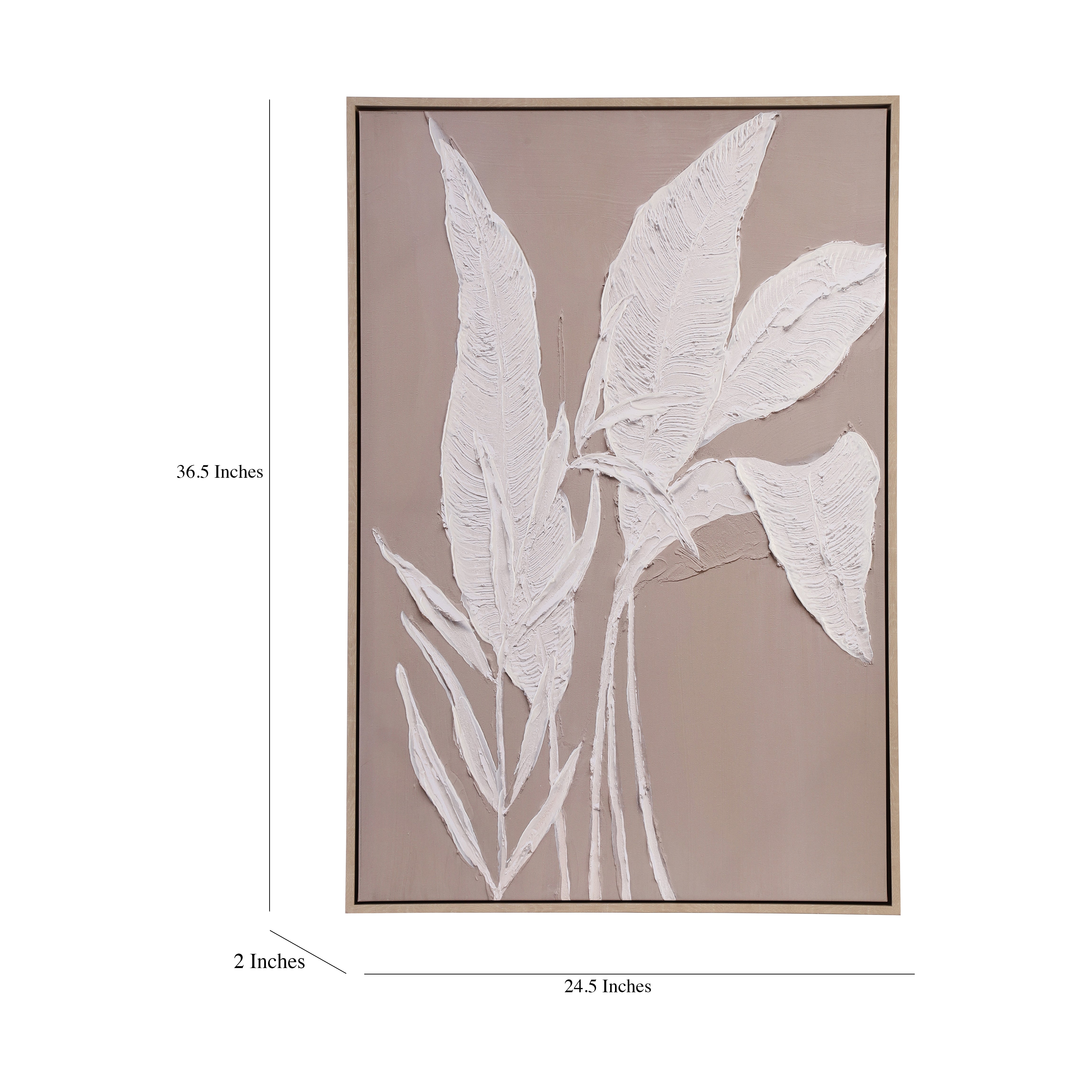 Sculpted Botanical Pair Framed Canvas Art (Set of 2)