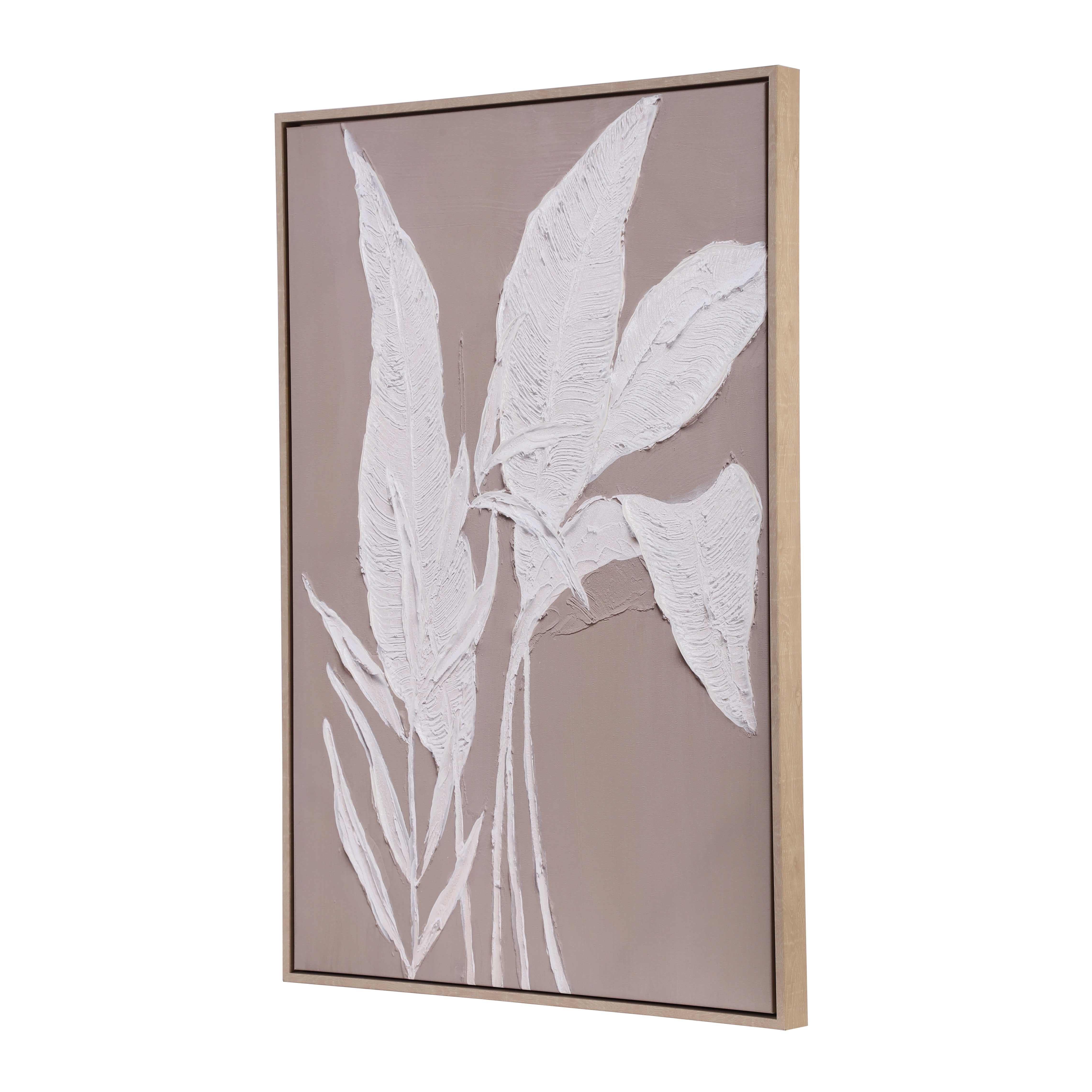 Sculpted Botanical Pair Framed Canvas Art (Set of 2)