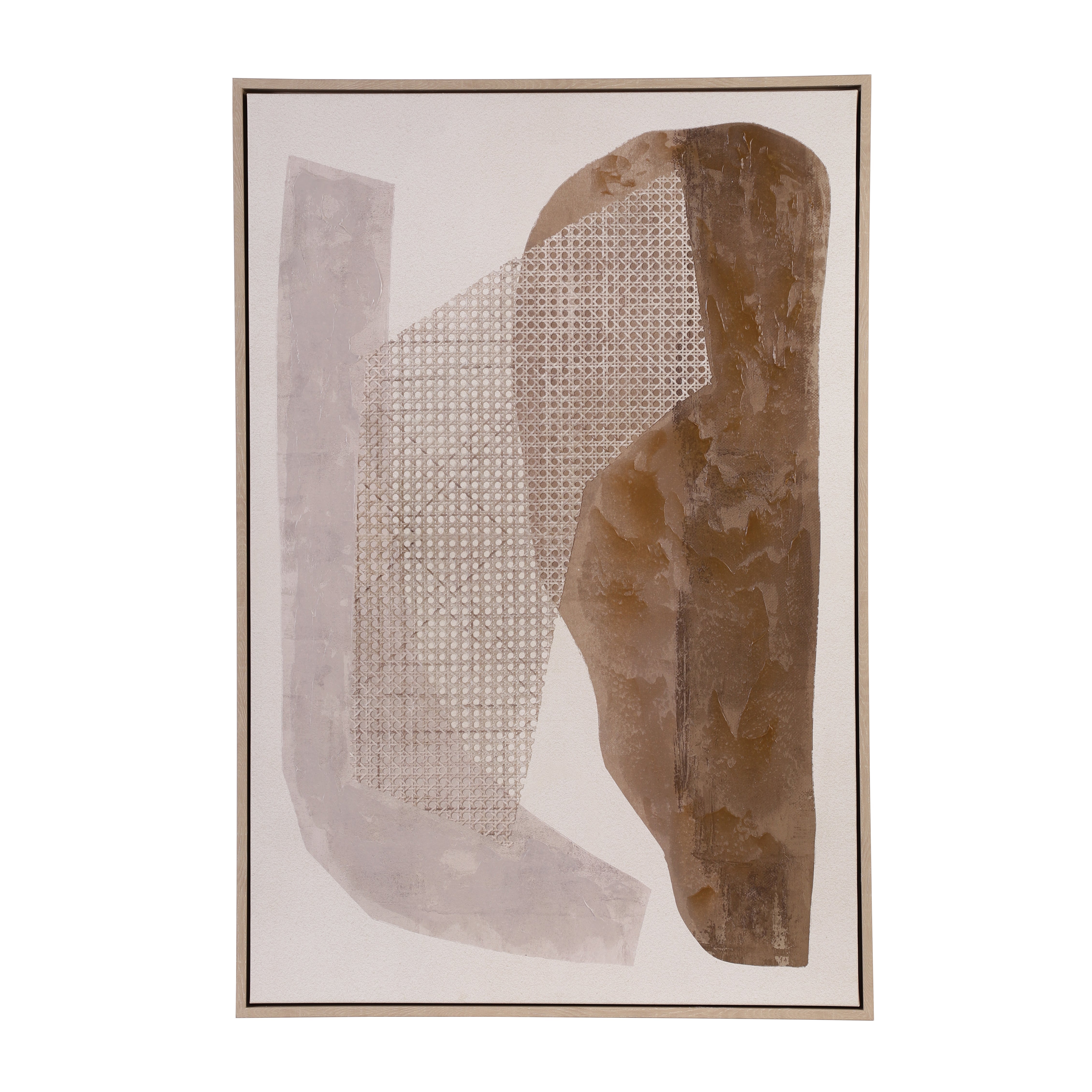 Abstract Rattan Texture Hand-Painted Canvas Art