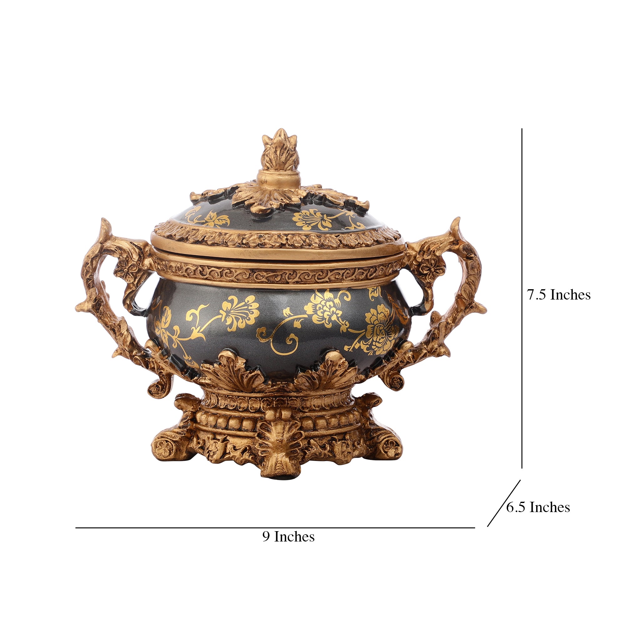 Regalia Gold and Navy Jar with Lid