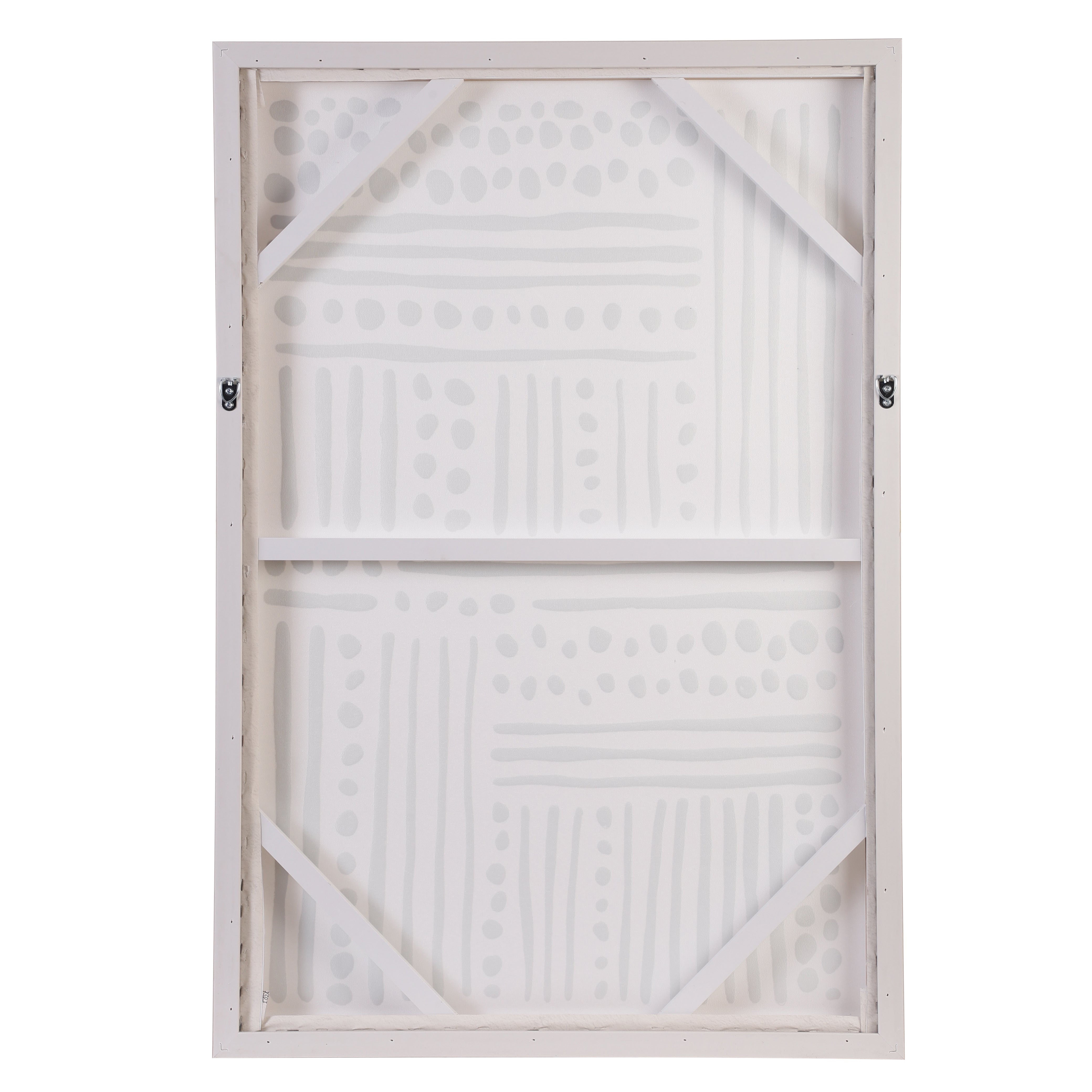 Textured Japandi Grid Canvas Wall Art