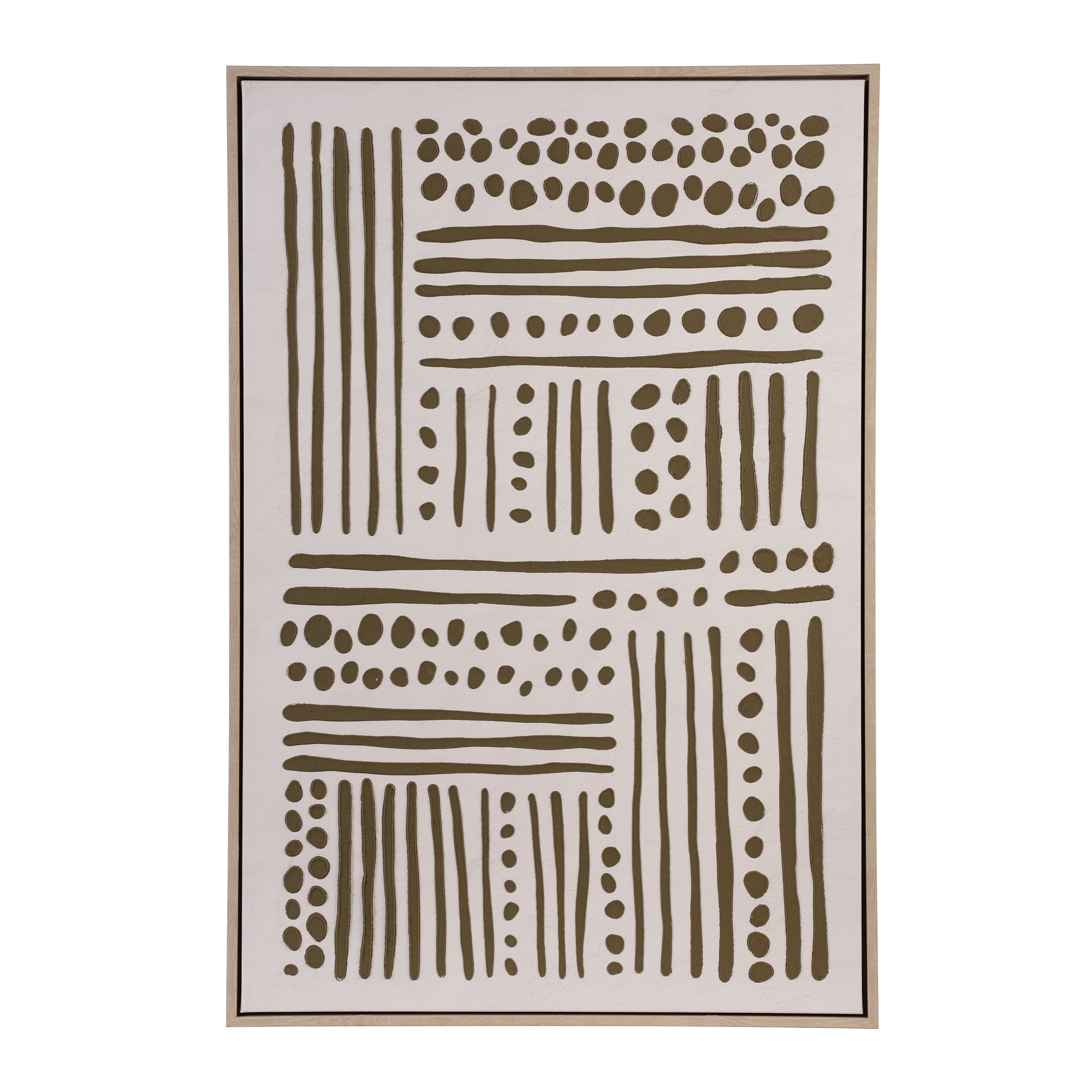 Textured Japandi Grid Canvas Wall Art