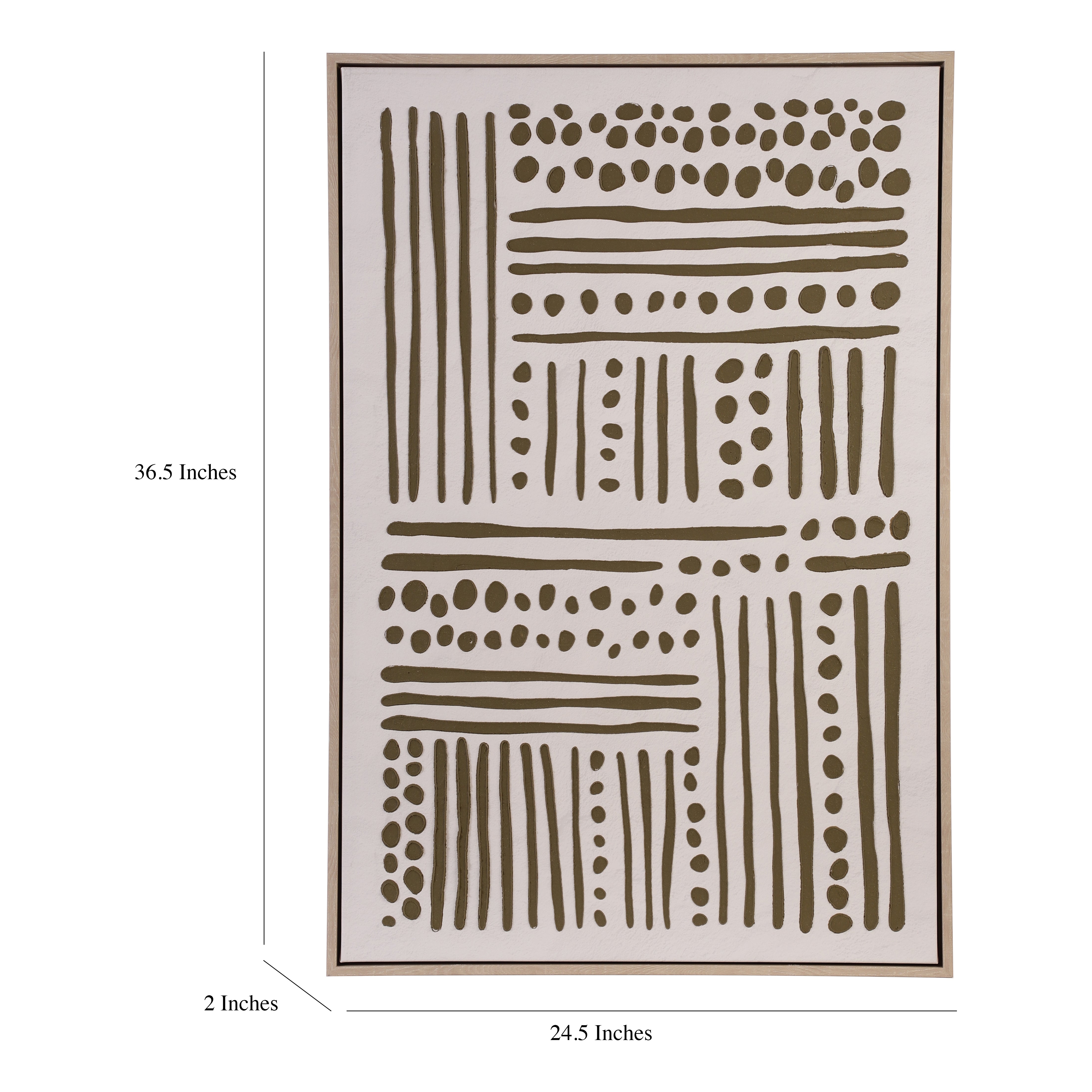 Textured Japandi Grid Canvas Wall Art