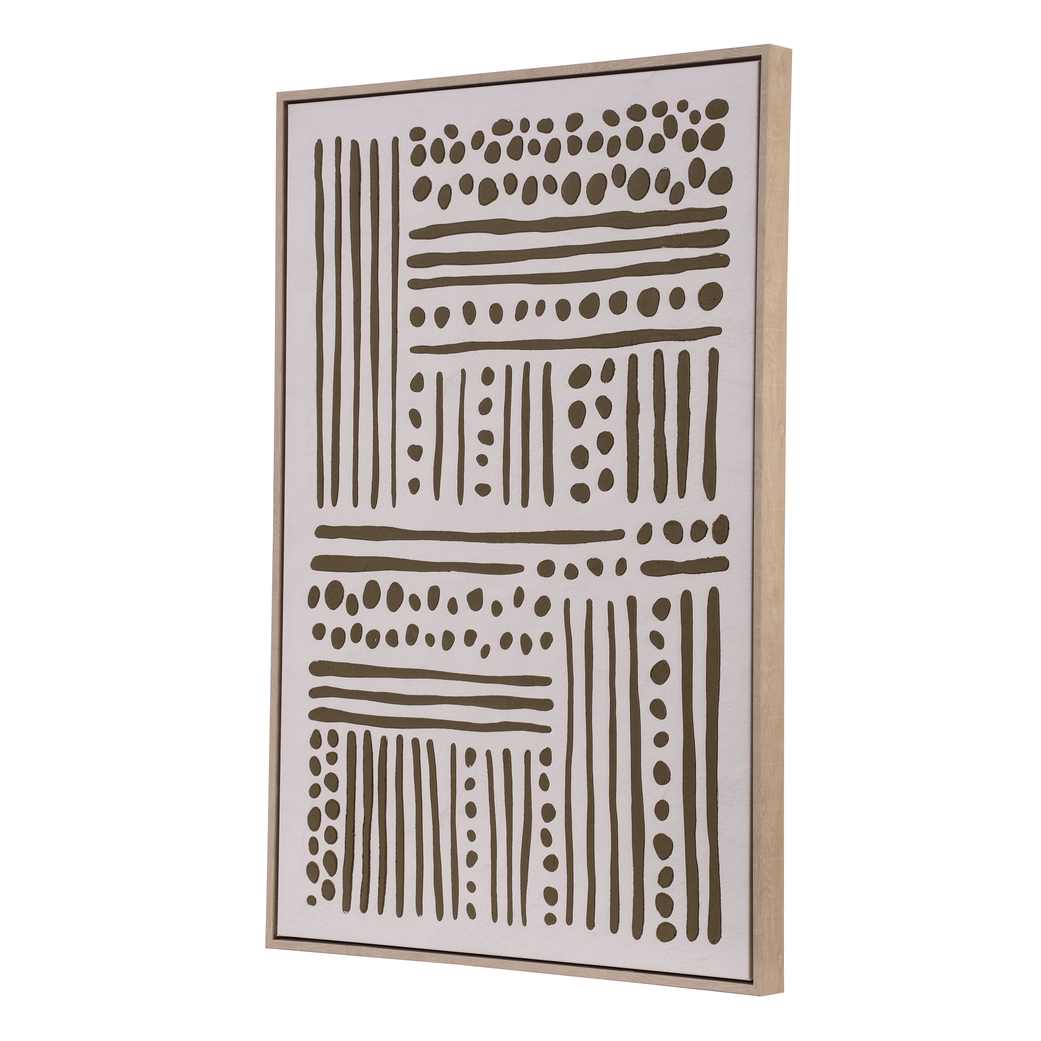Textured Japandi Grid Canvas Wall Art
