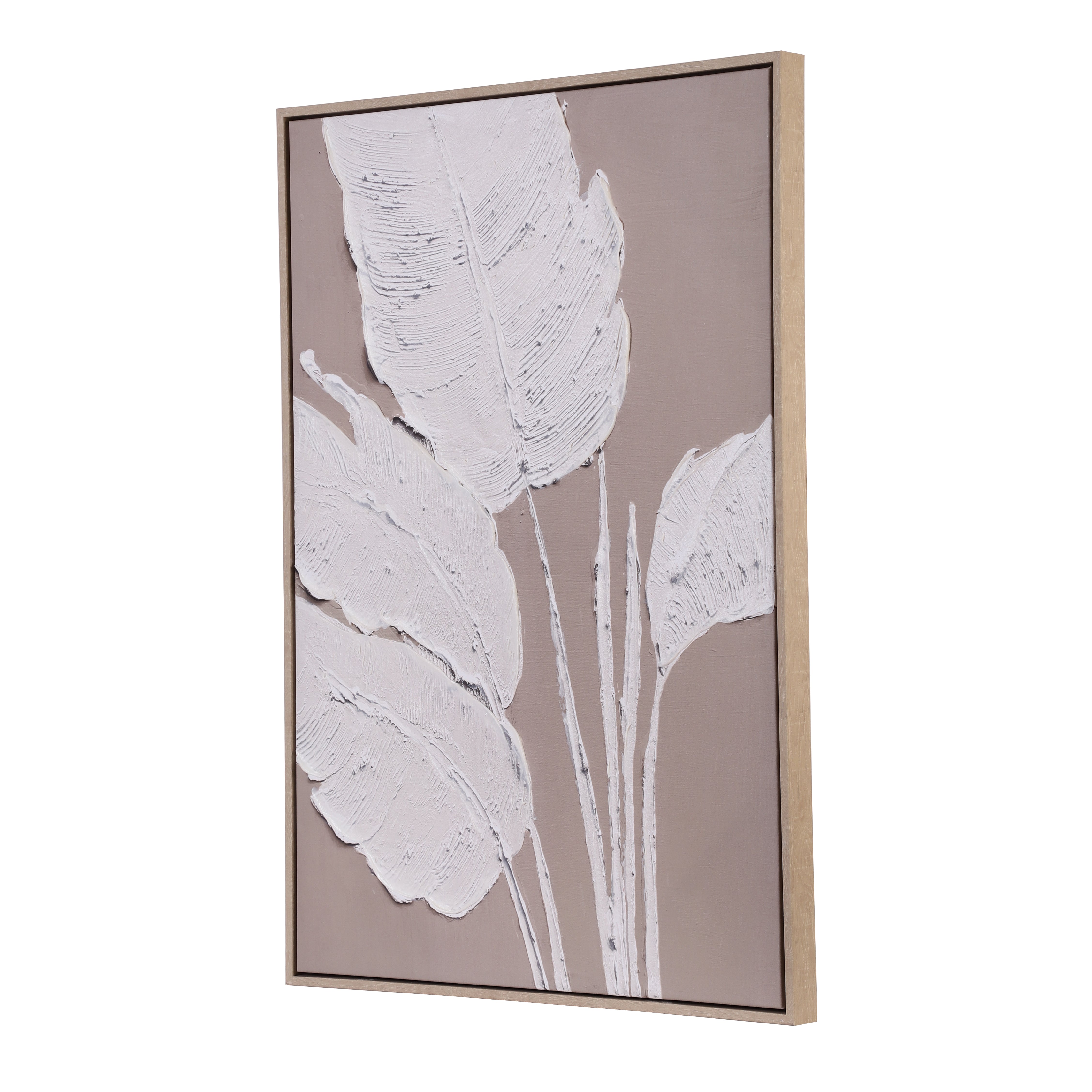 Sculpted Botanical Pair Framed Canvas Art (Set of 2)