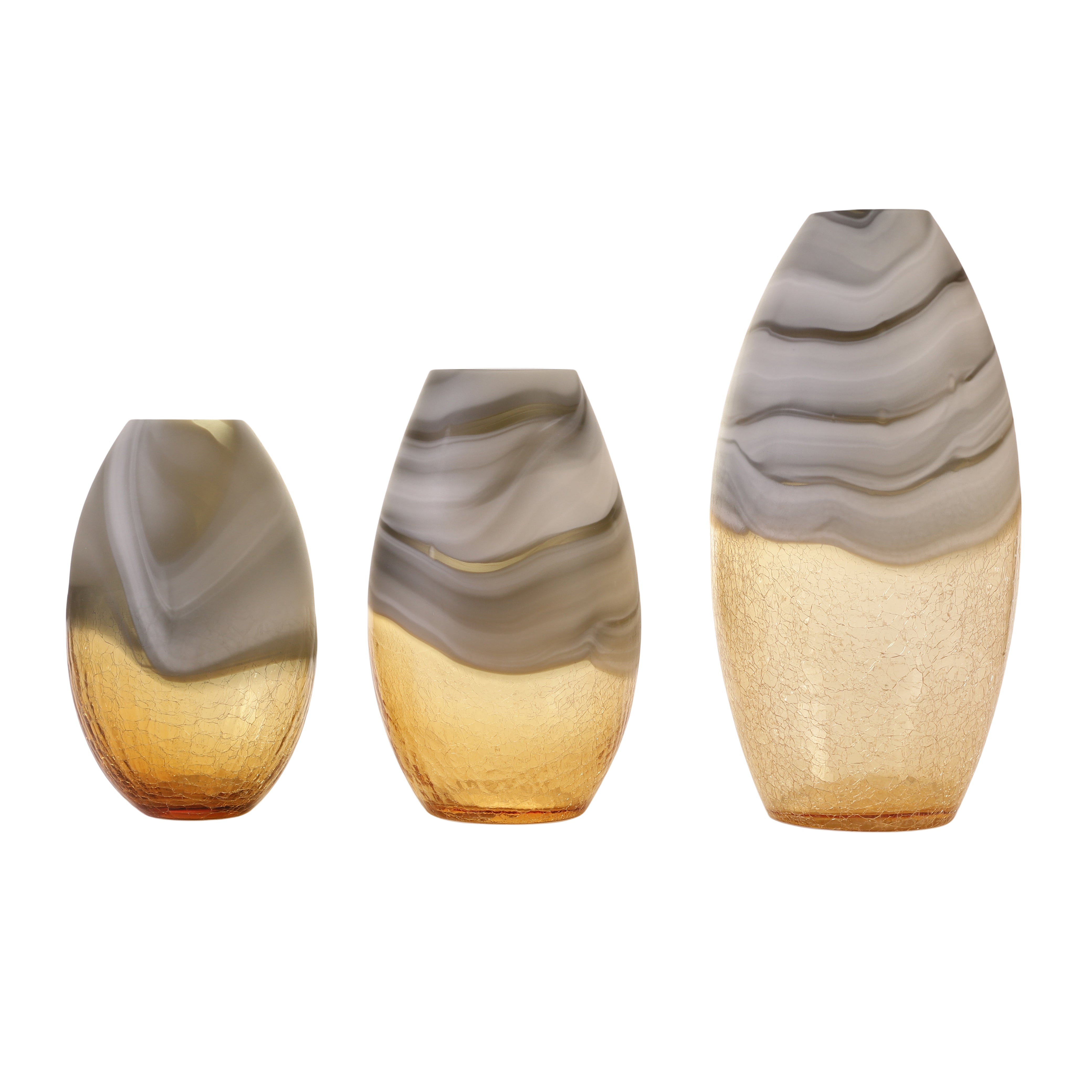 Swirl Marble Ombre Glass Vase (Single)