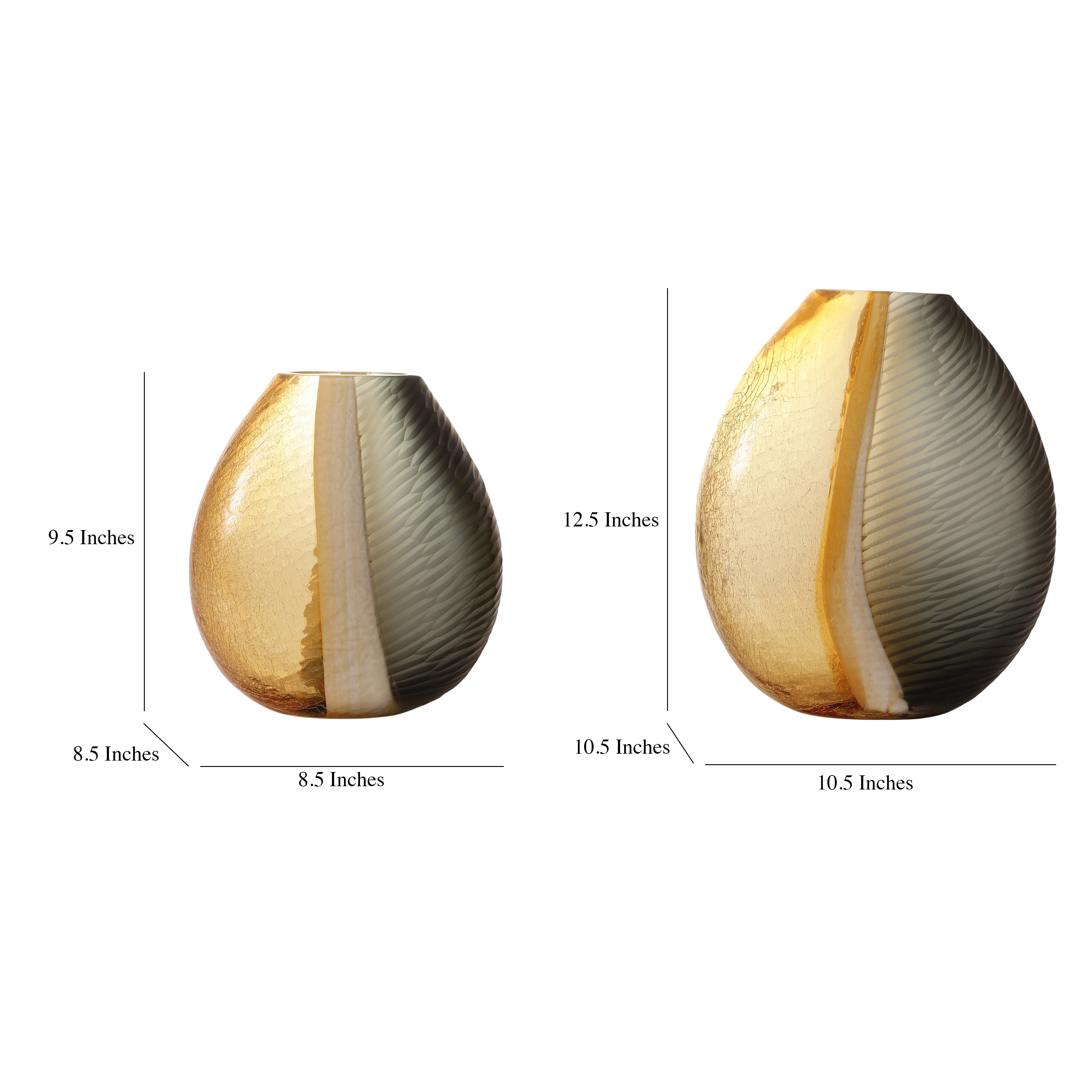 Segmented Ombre Glass Vase (Single)