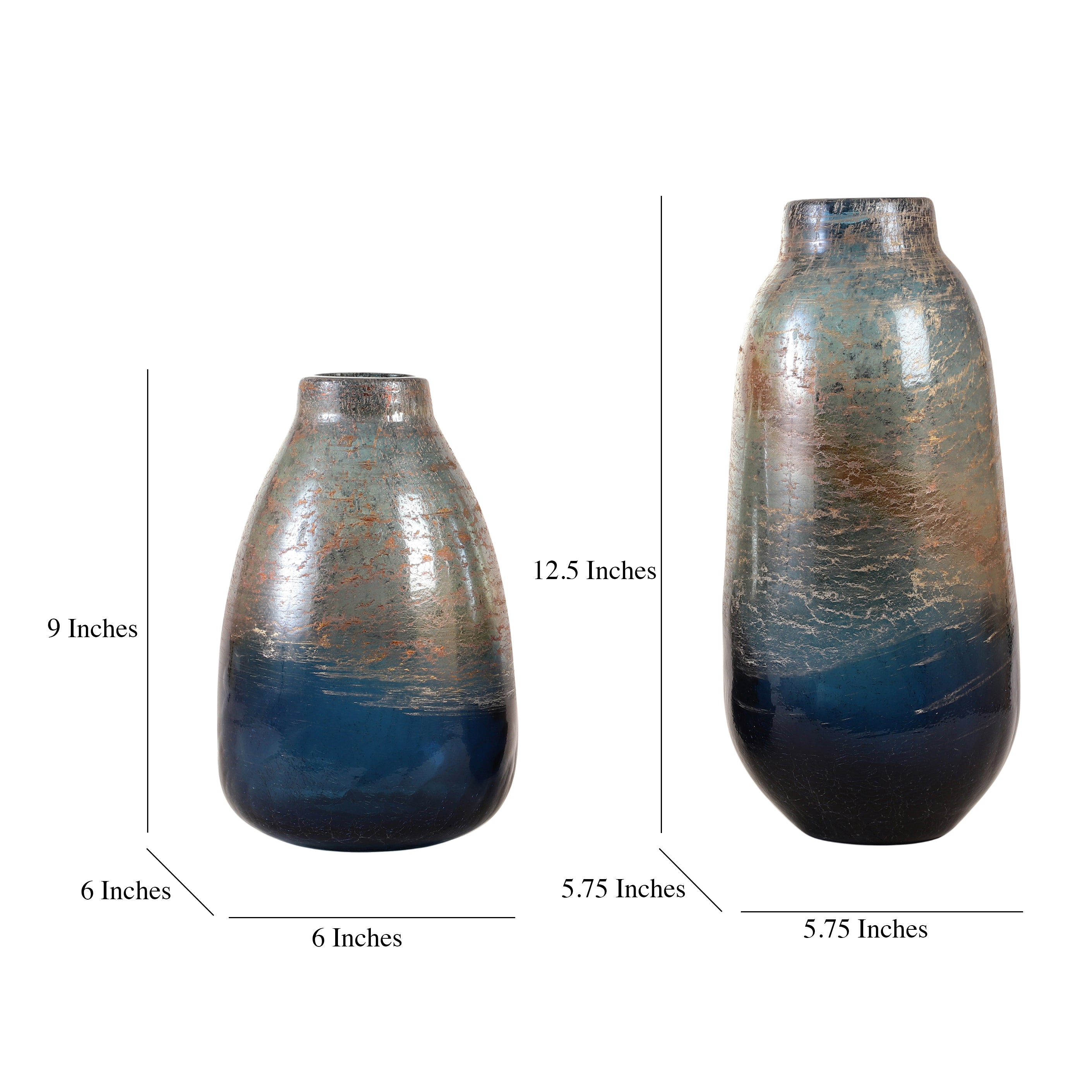 Ombre Textured Glass Vase (Single)