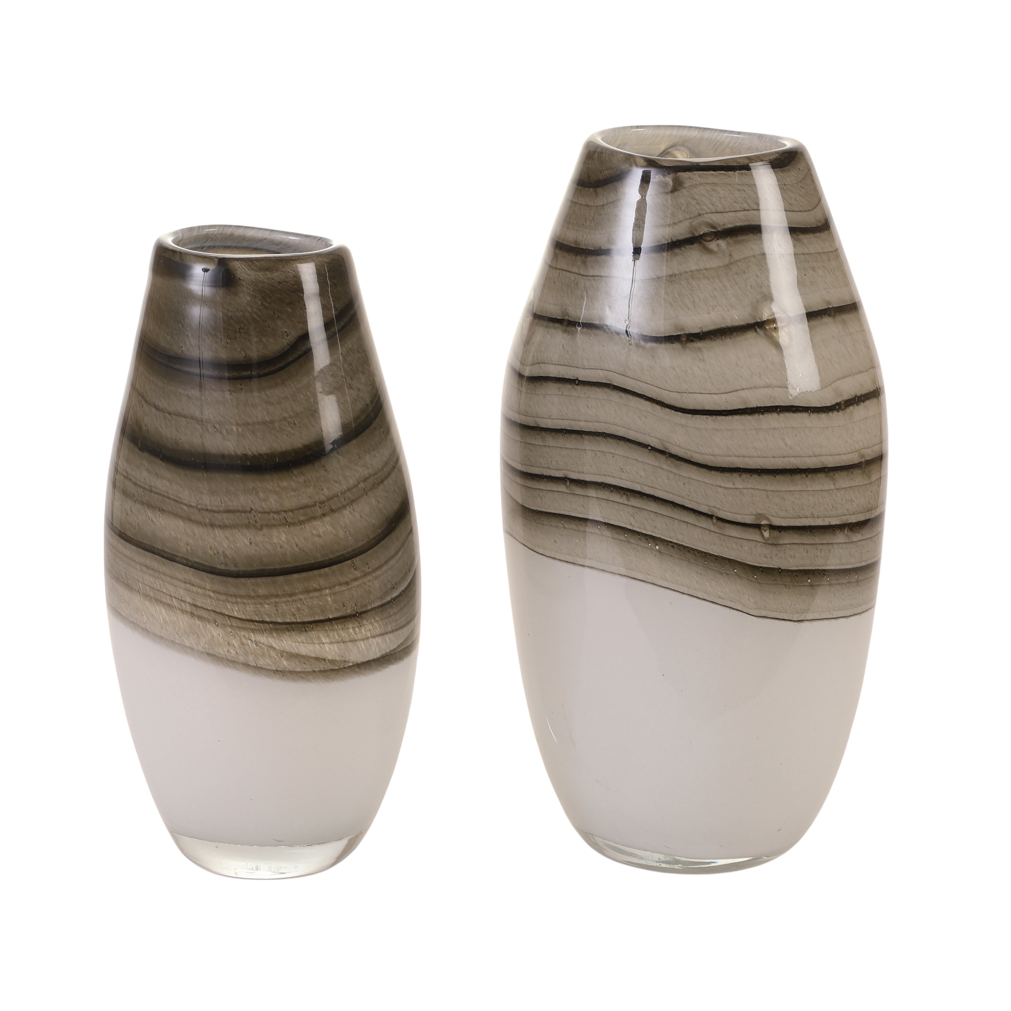 Horizontal Stripe Ombre Glass Vase (Single)