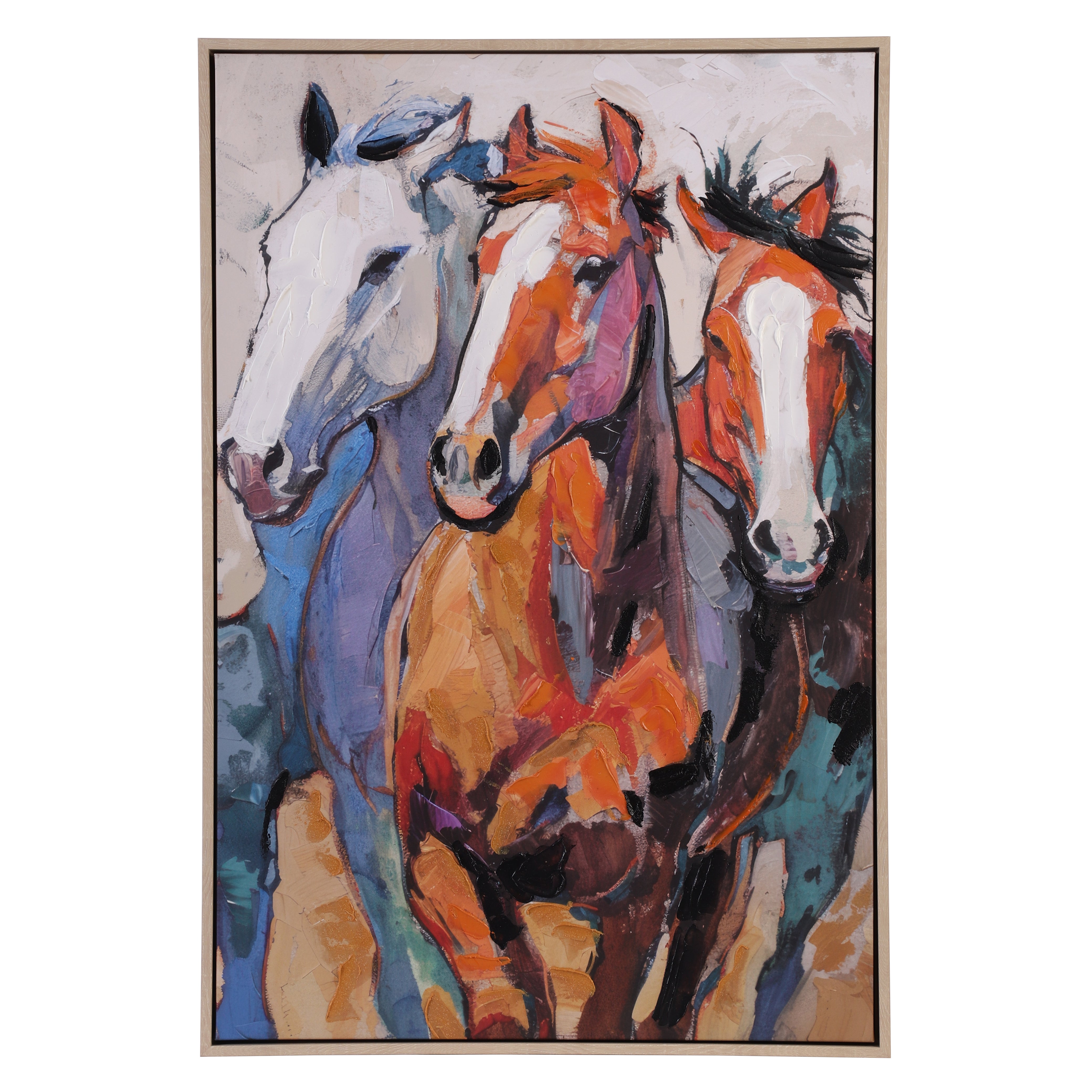 Galloping Trio Oil Hand-Painted Canvas Art