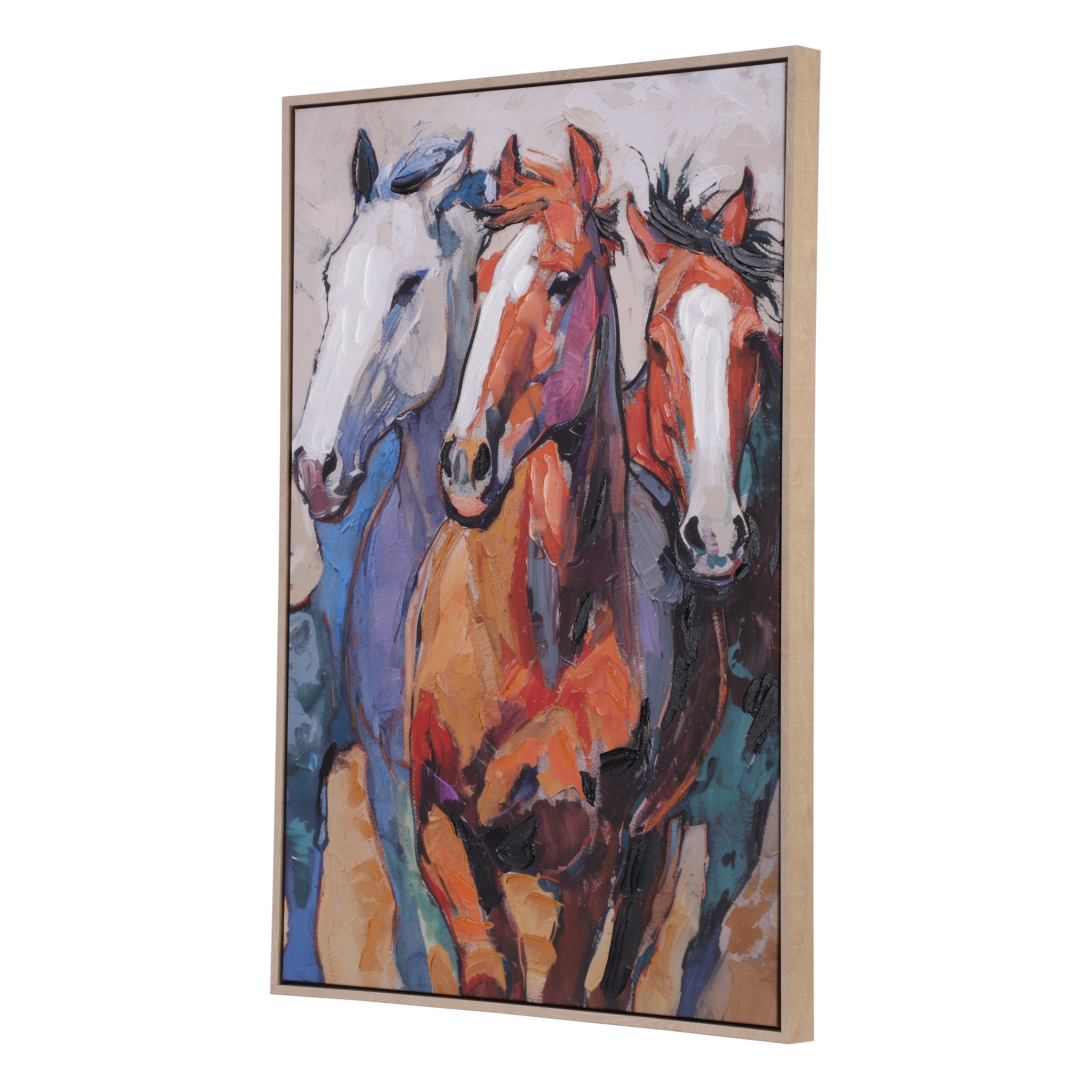 Galloping Trio Oil Hand-Painted Canvas Art