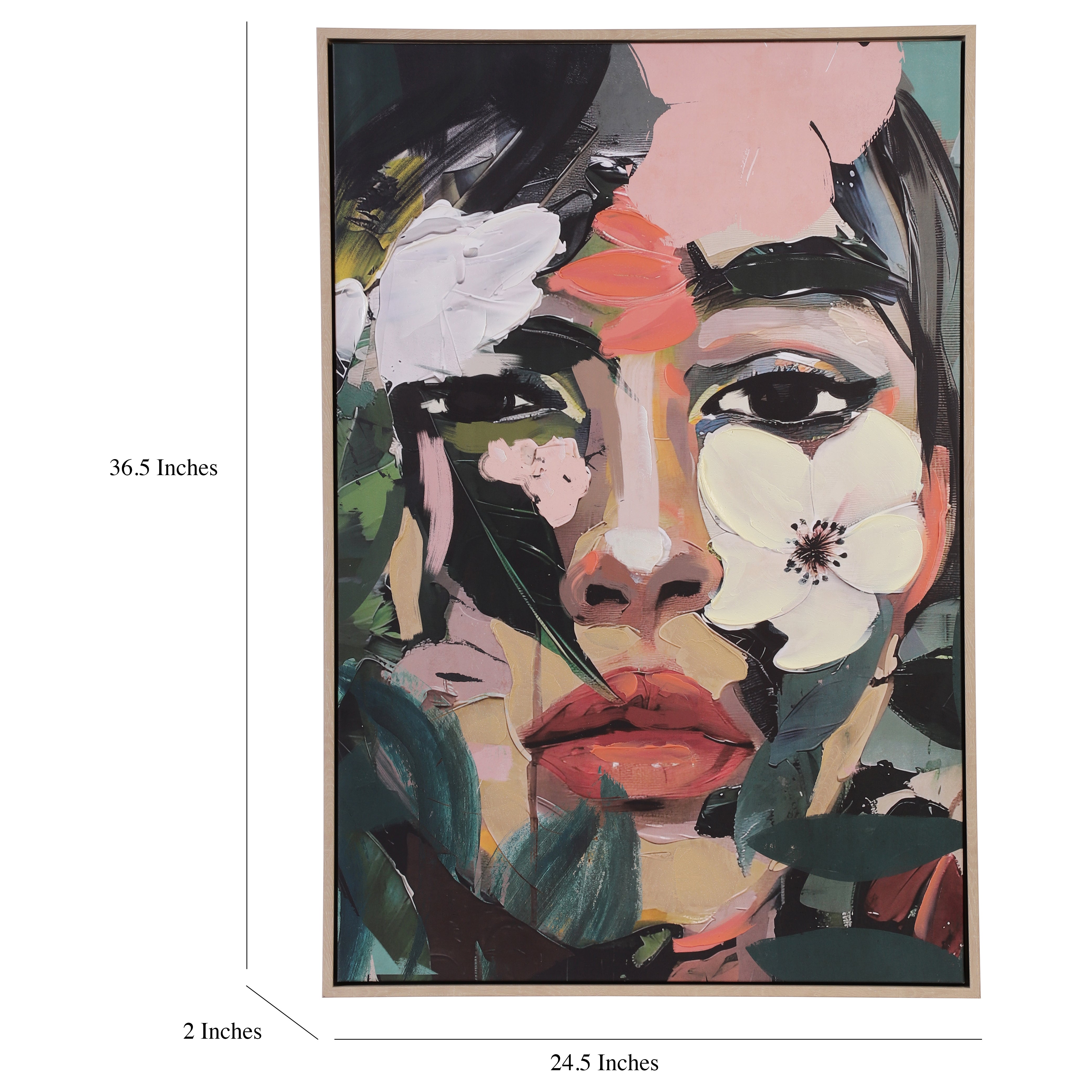 Floral Veil Hand-Painted Canvas Art