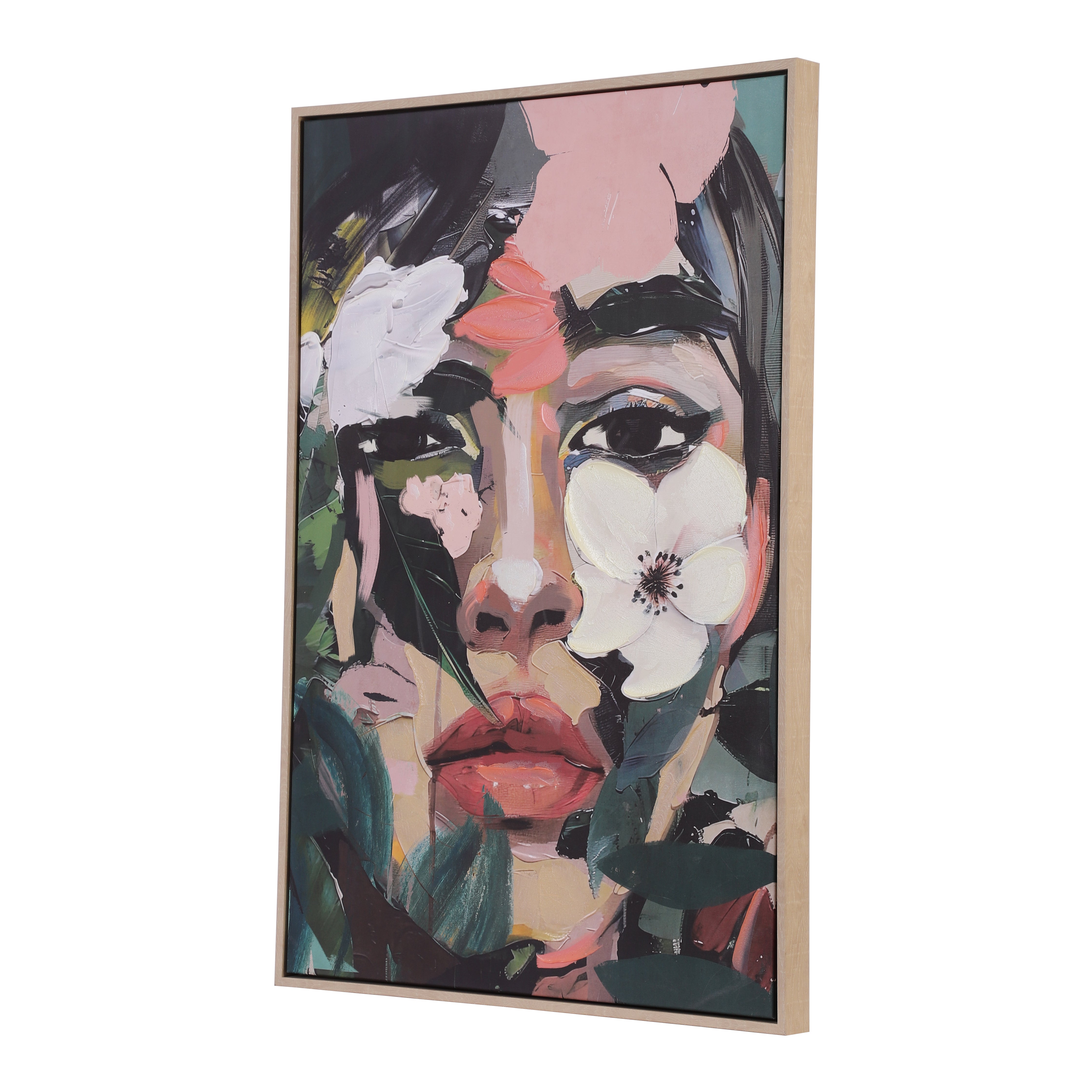 Floral Veil Hand-Painted Canvas Art