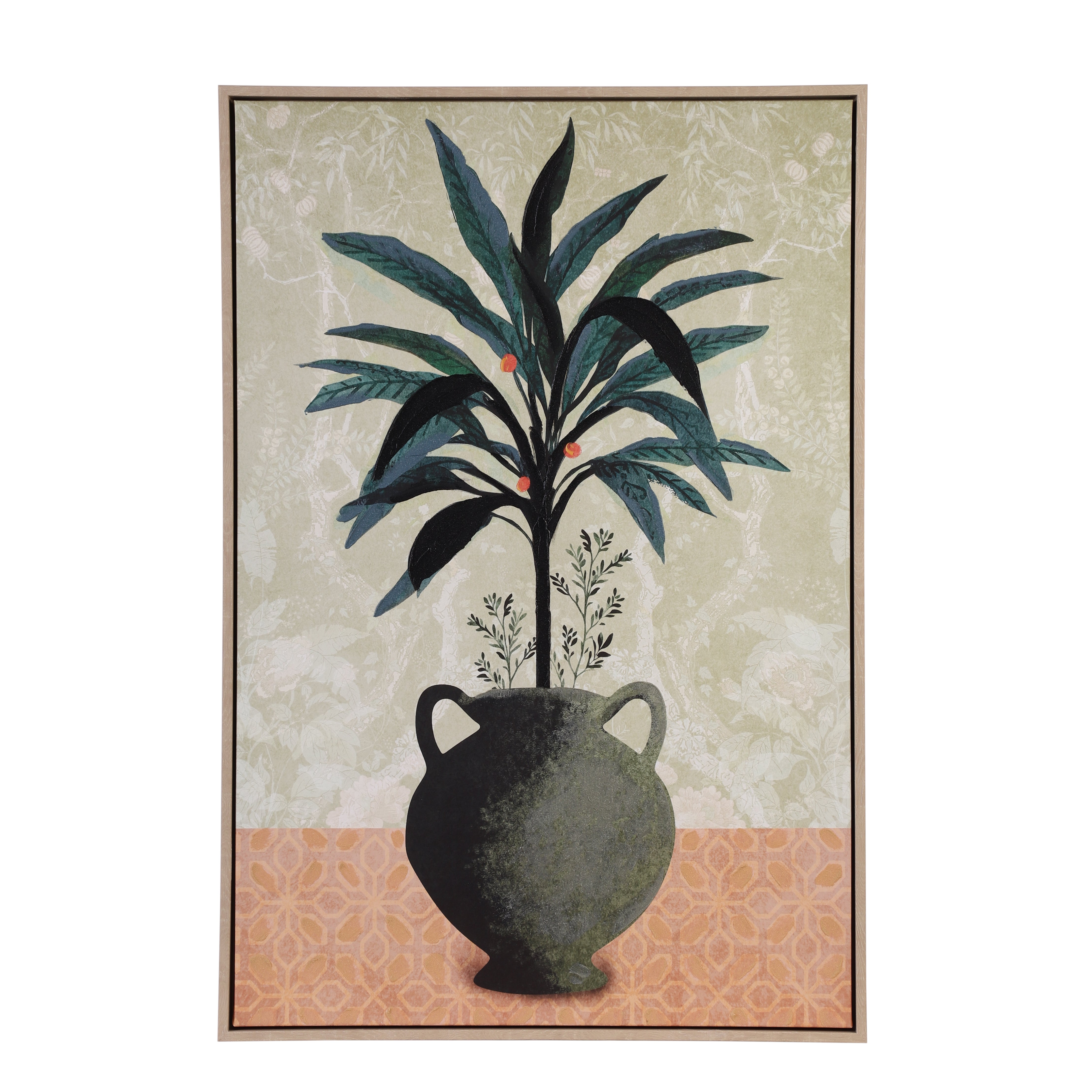 Botanical Harmony Framed Canvas Art (Set of 2)