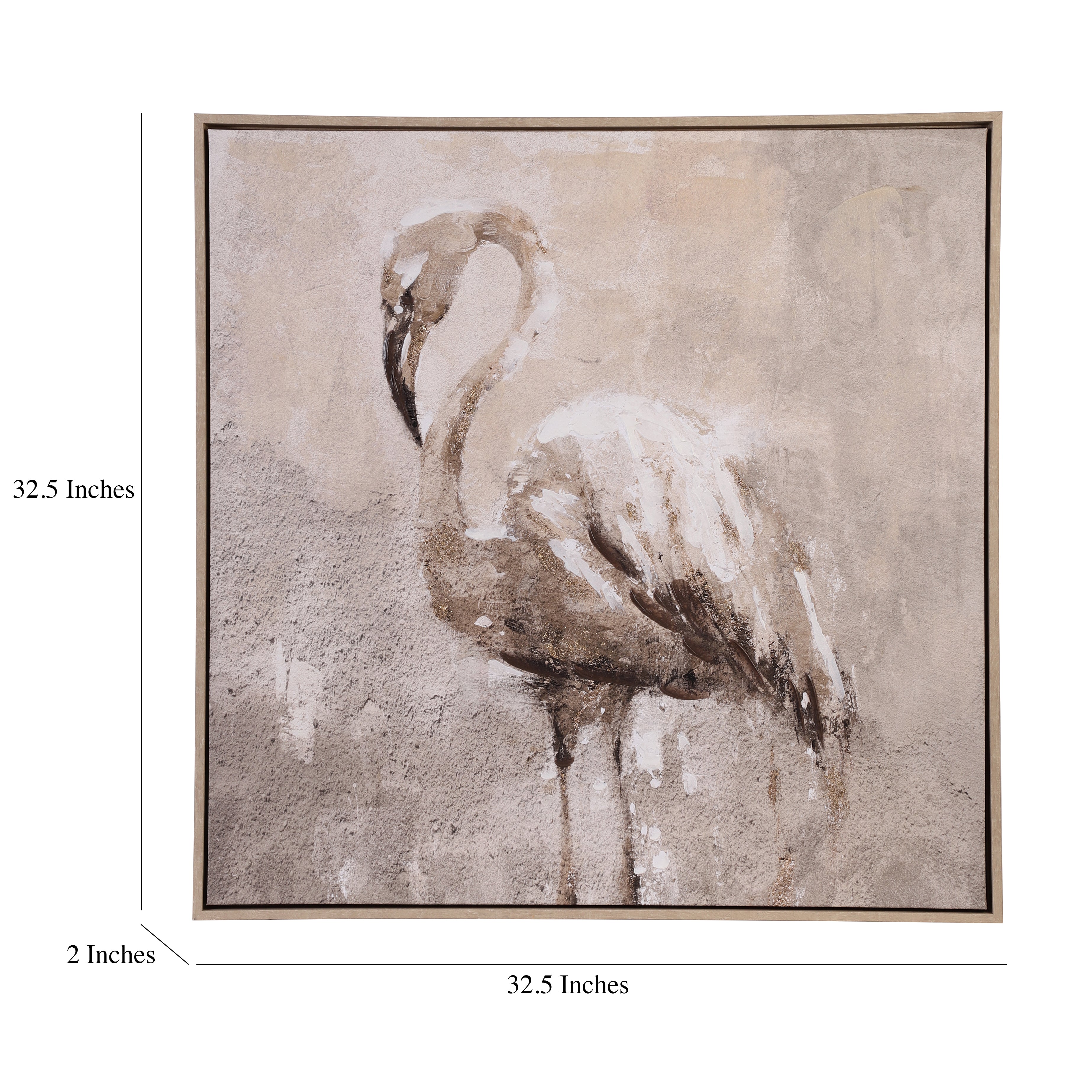 Flamingo Serenity Framed Canvas Art (Set of 2)