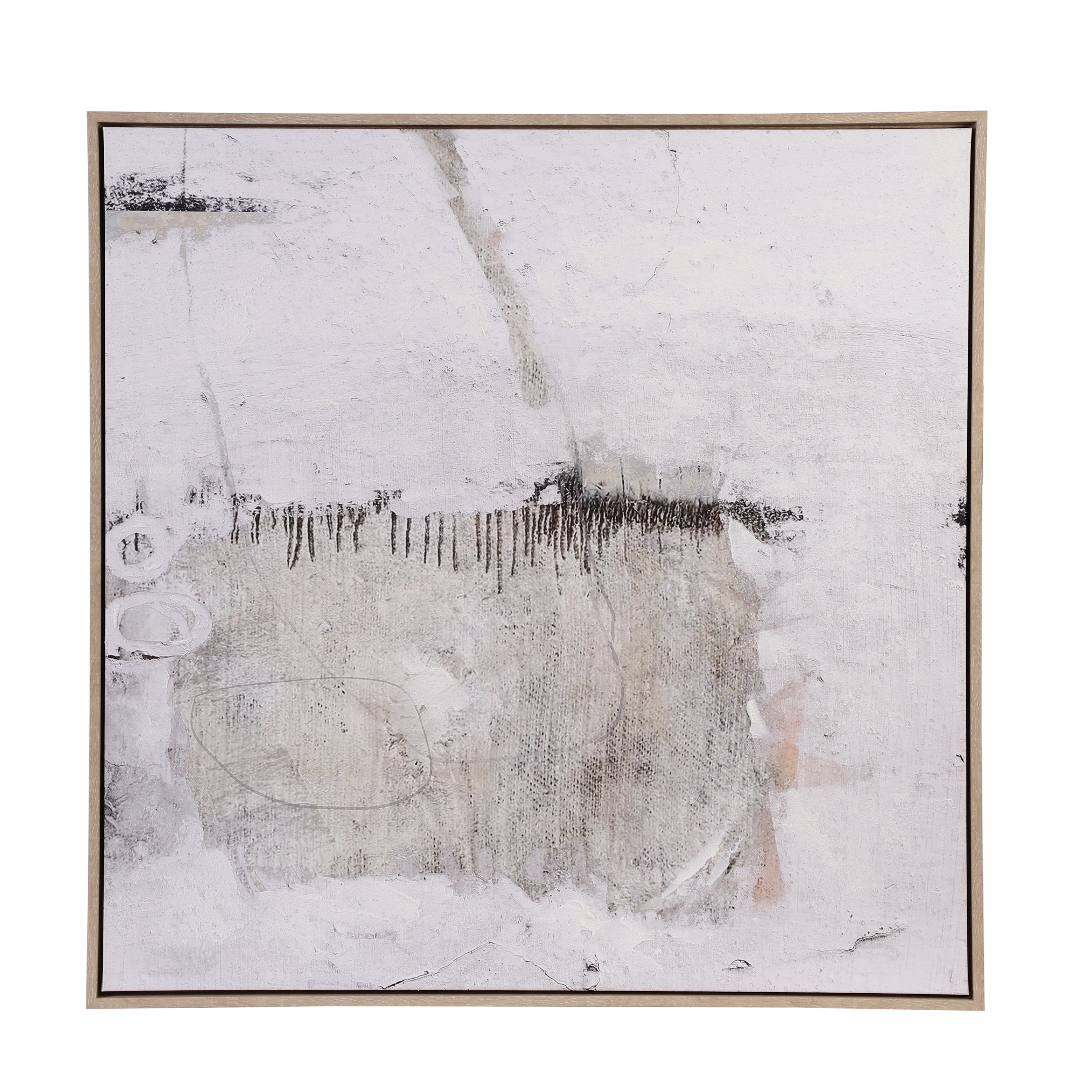 Textured Abstraction Oil-Painted Canvas Art