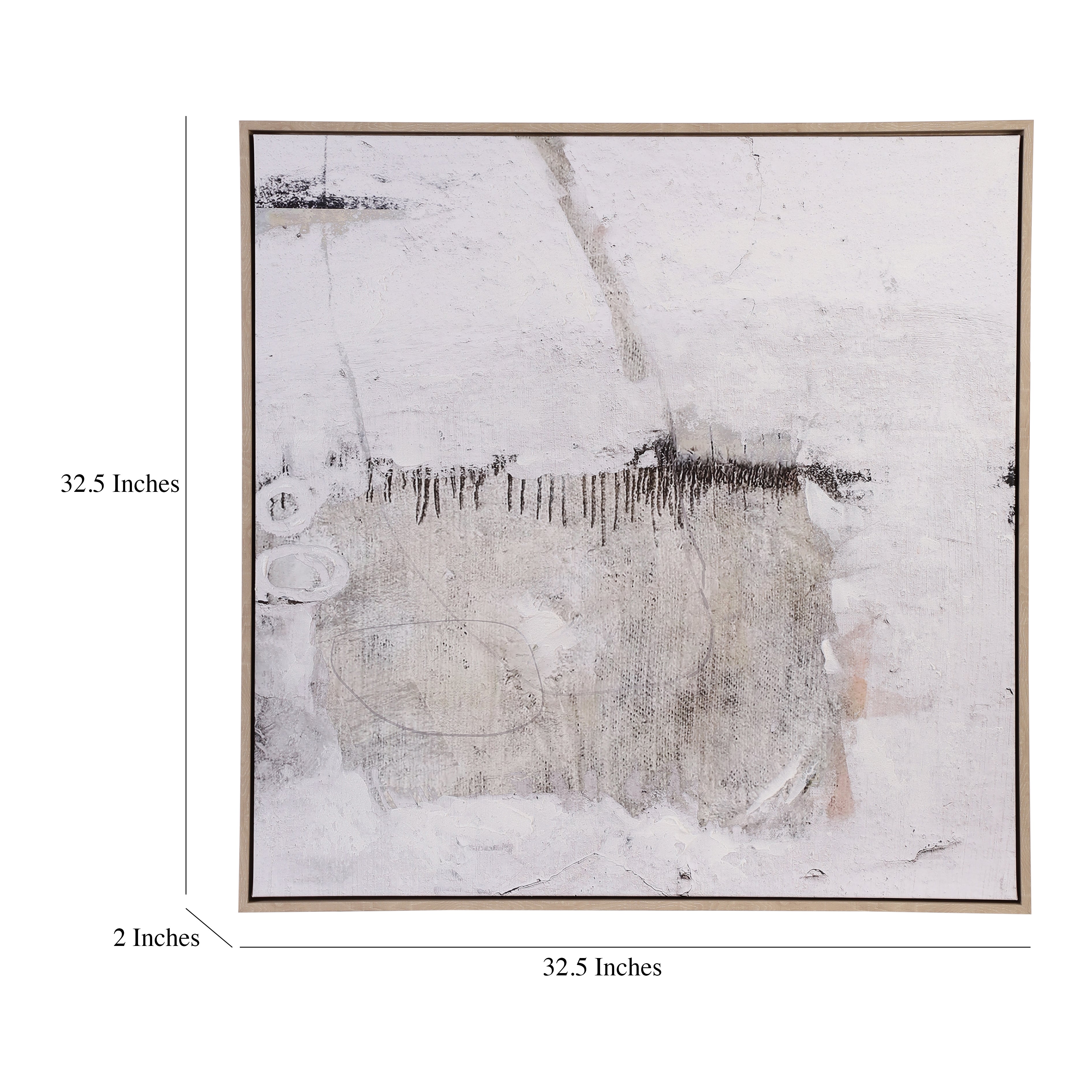 Textured Abstraction Oil-Painted Canvas Art