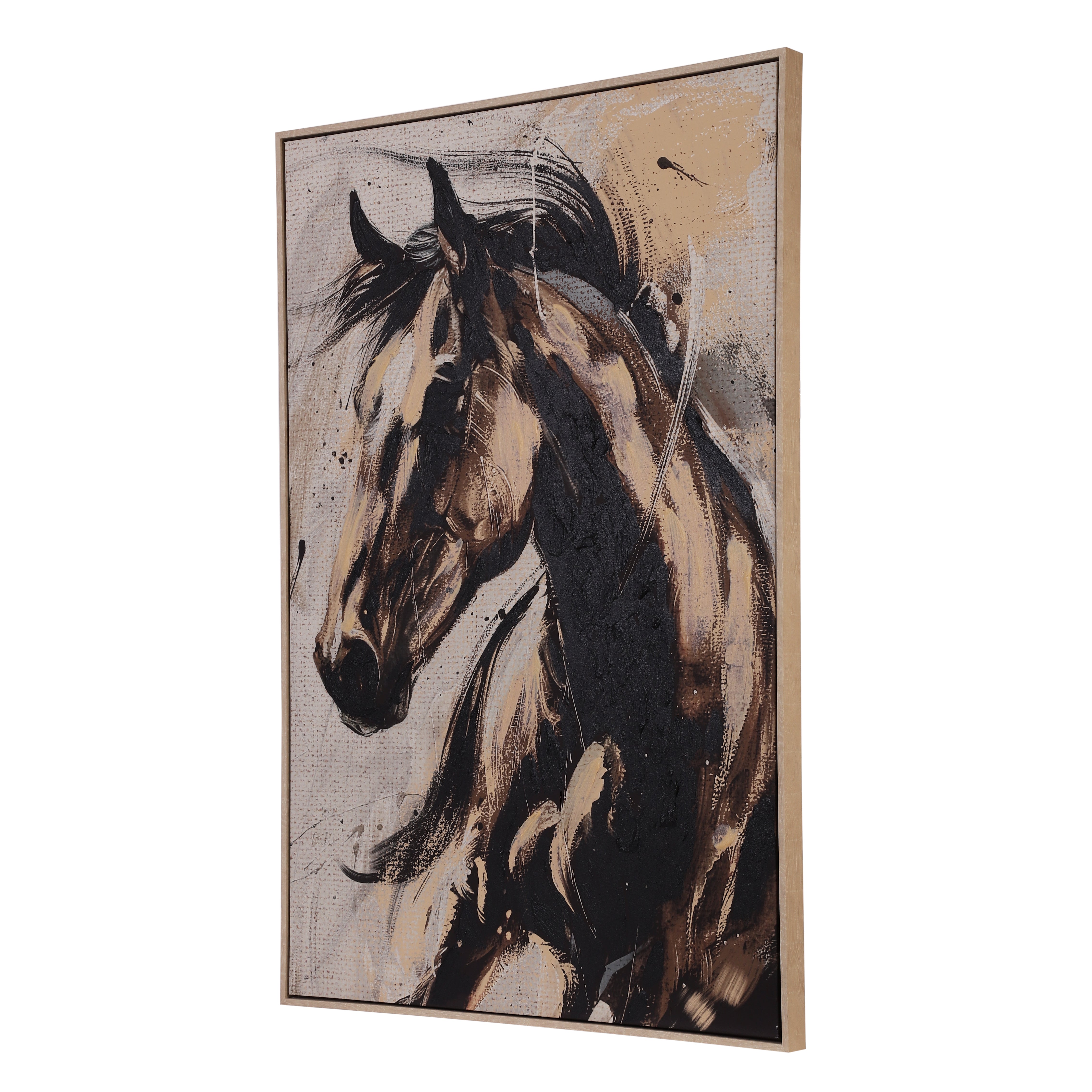 Dynamic Horse Portrait Canvas Art