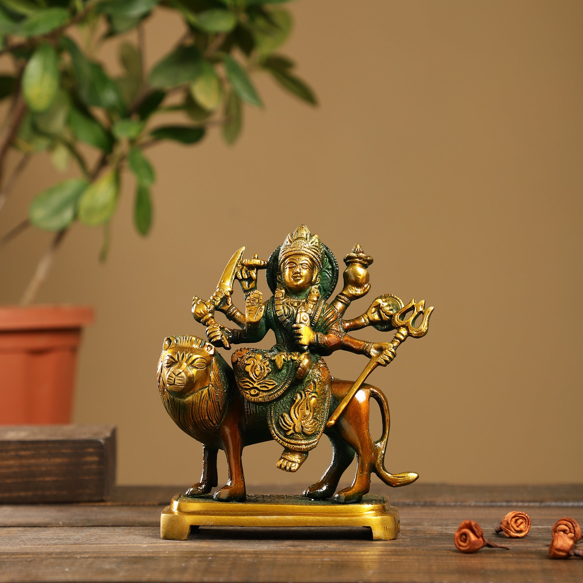 Brass Durga Devi