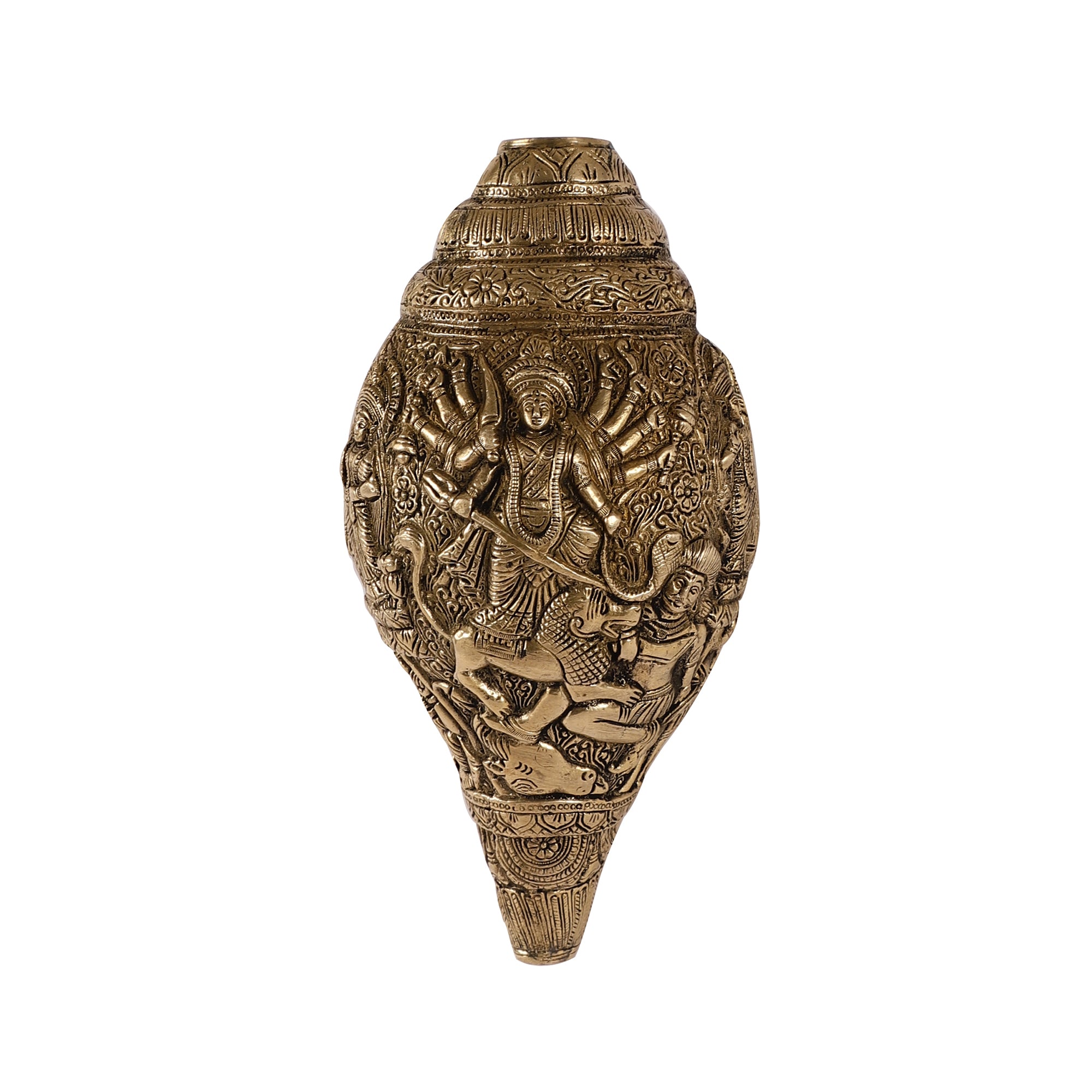 Handcrafted Brass Shankh - Devi Avataar