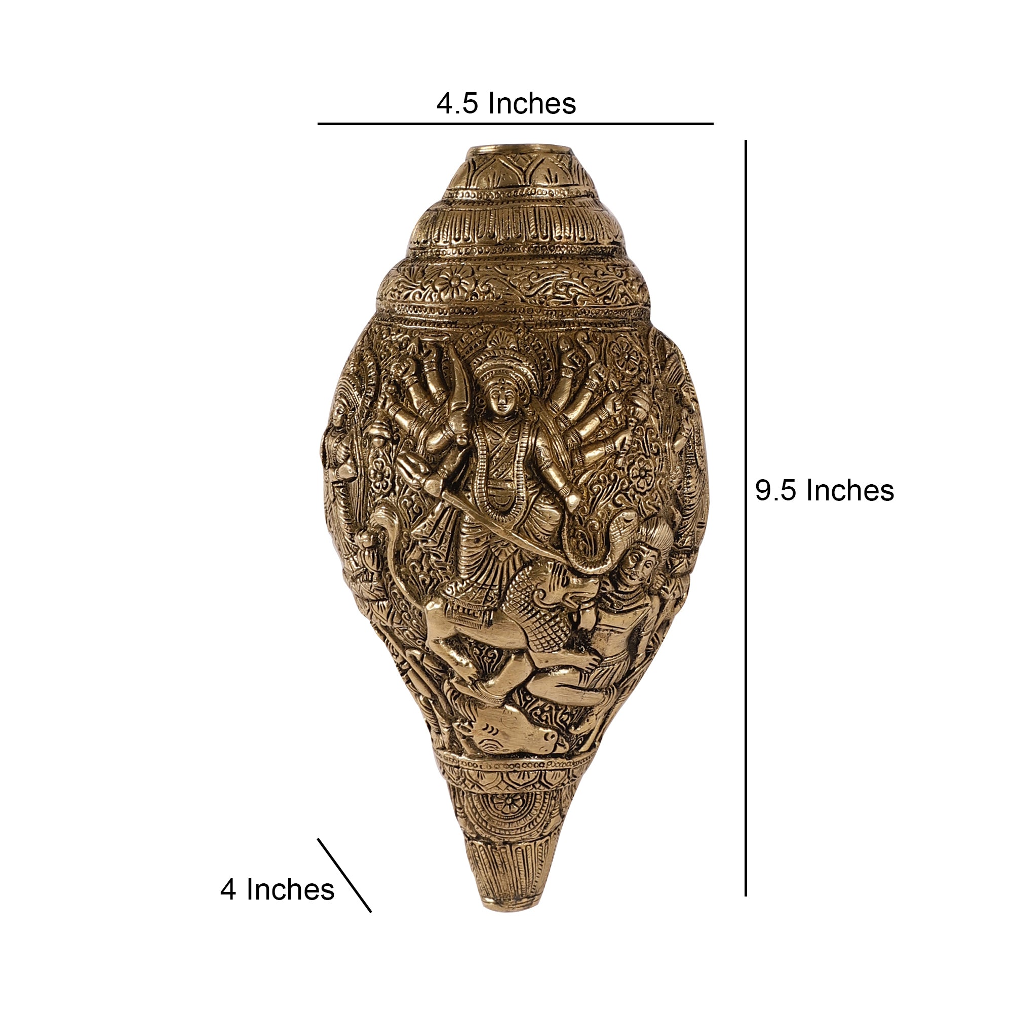 Handcrafted Brass Shankh - Devi Avataar