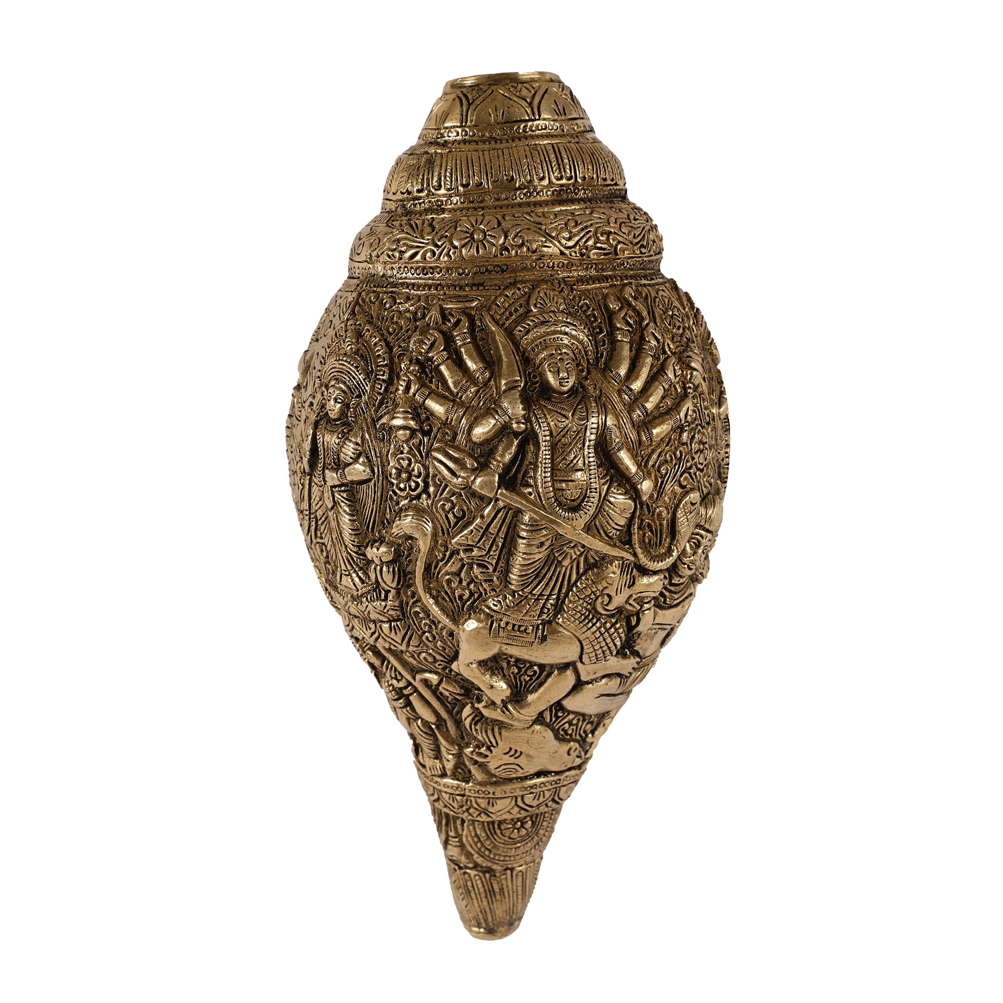 Handcrafted Brass Shankh - Devi Avataar