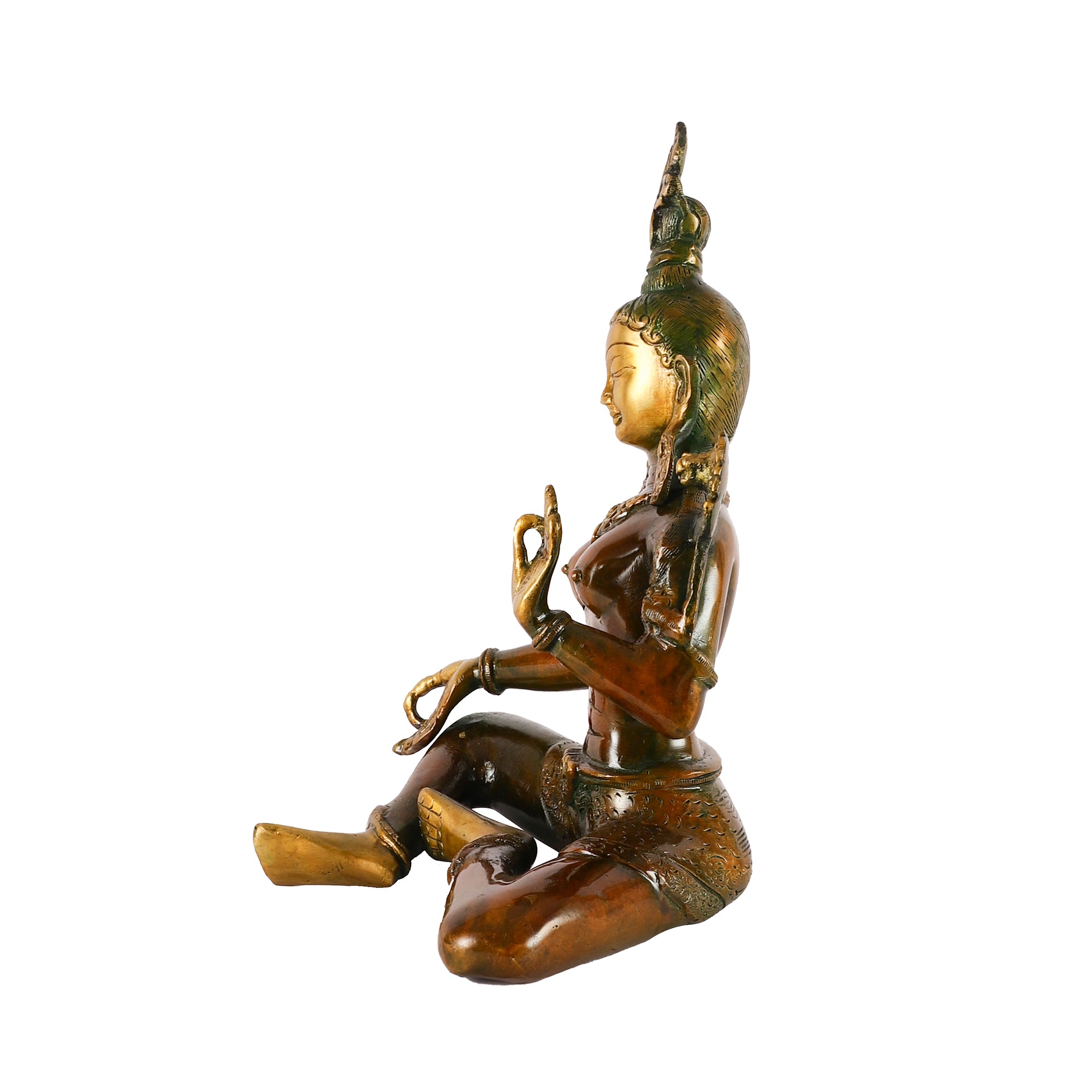 Brass Seated Tara Idol