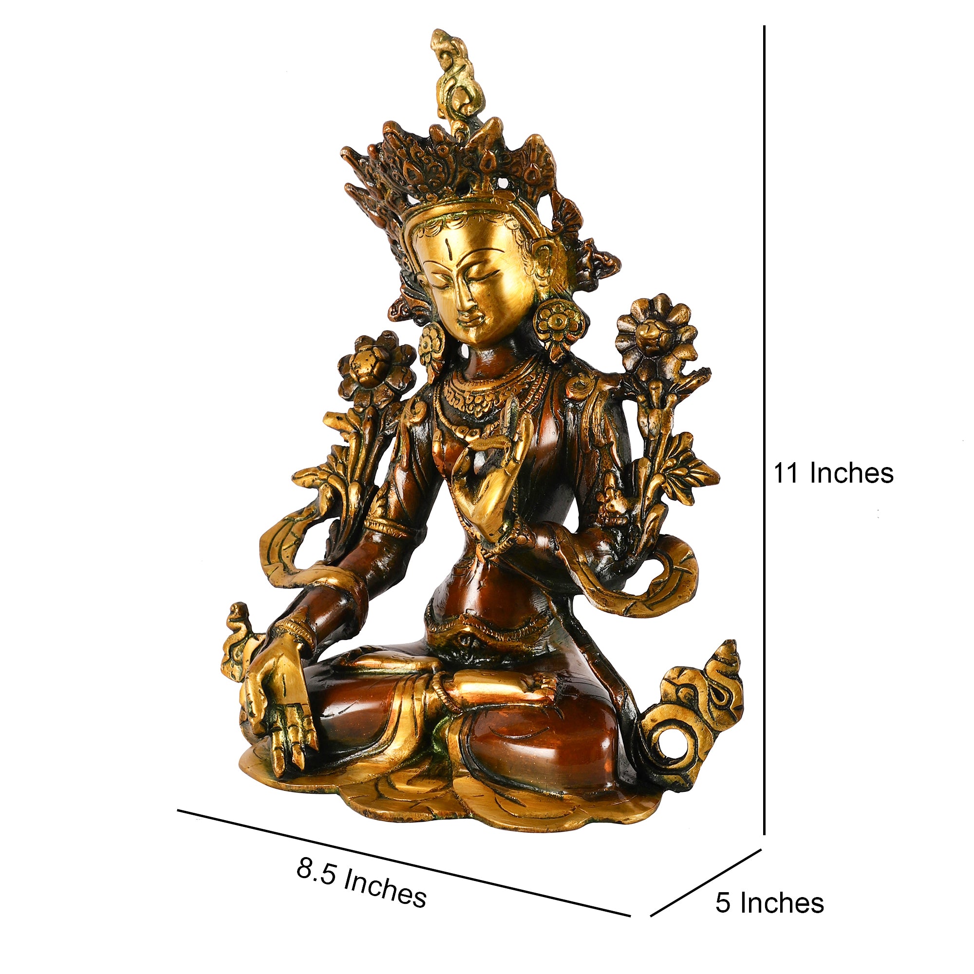 Brass White Tara Idol