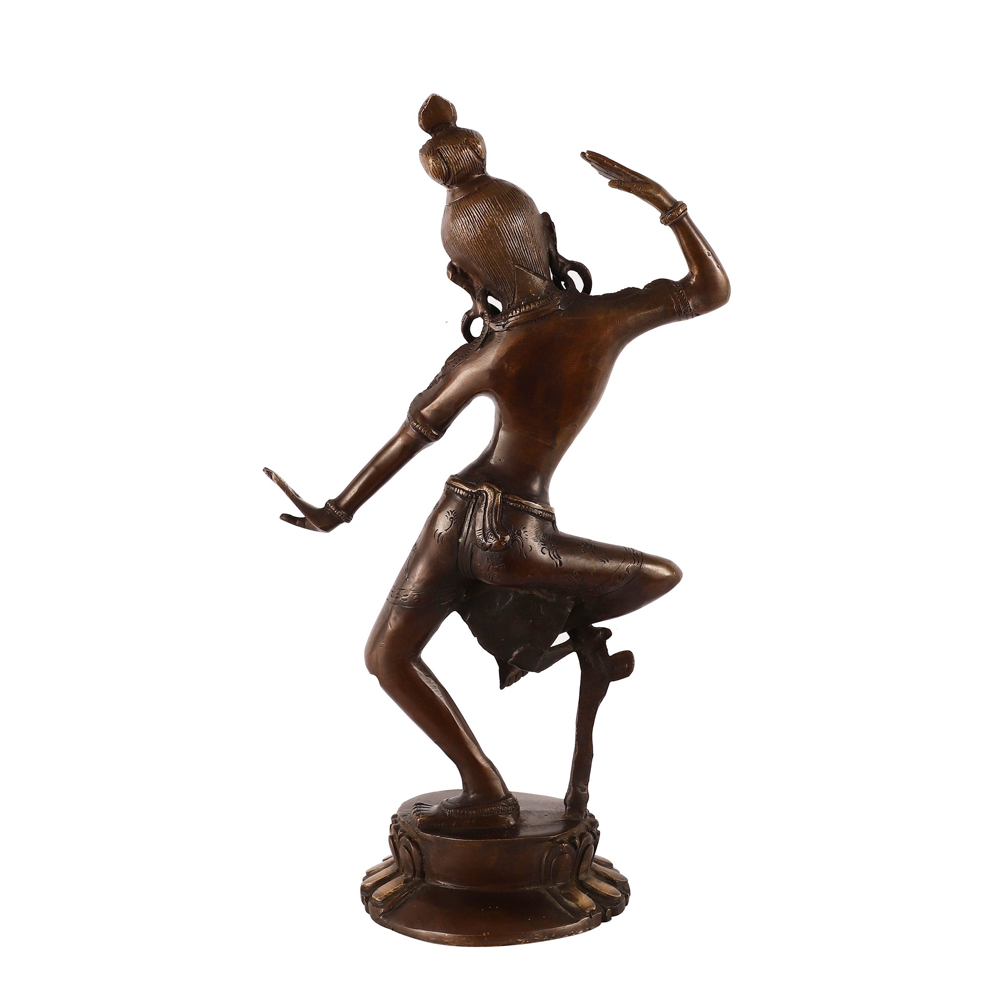 Brass Dancing Parvati Idol (Brown)