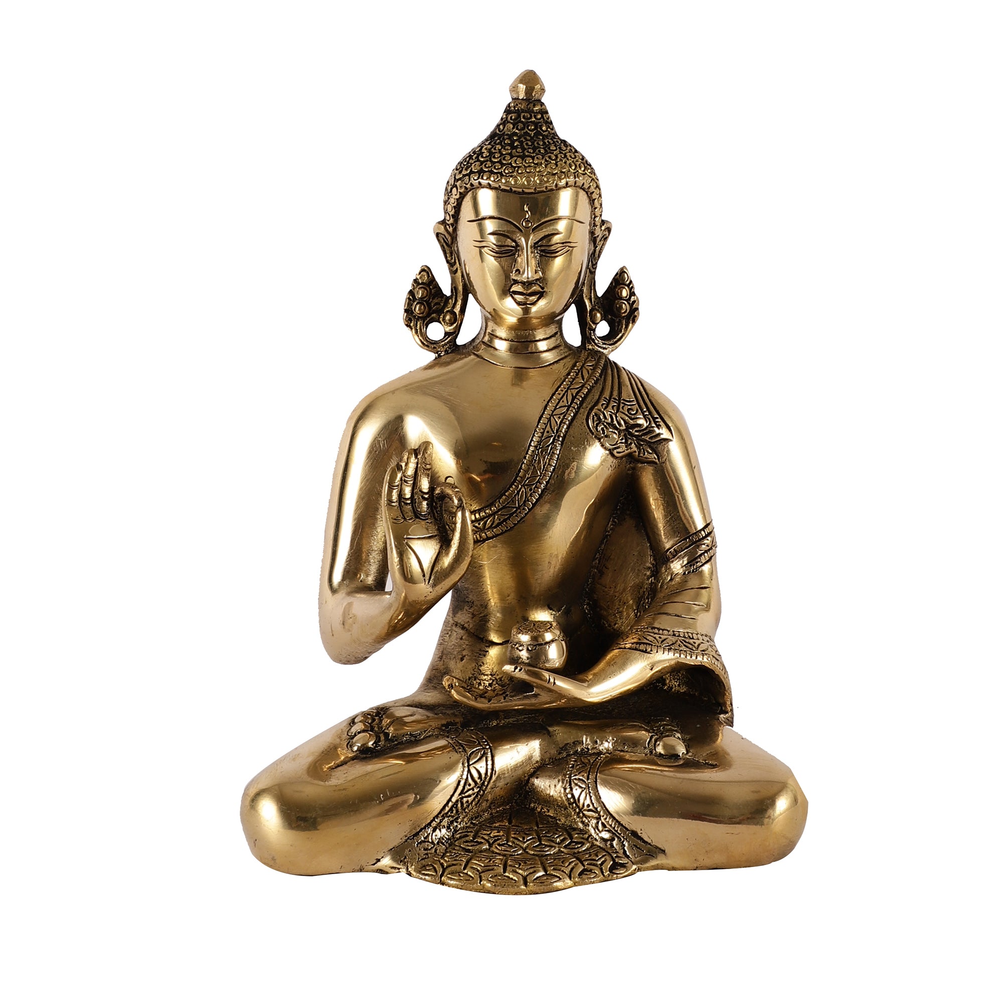 Divine Gold Brass Buddha