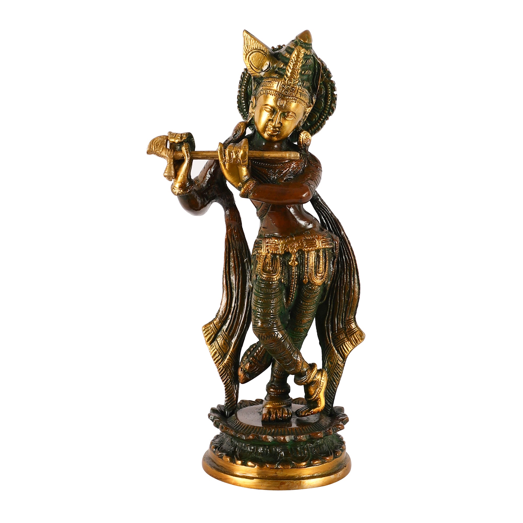 Handcrafted Brass Krishna Idol