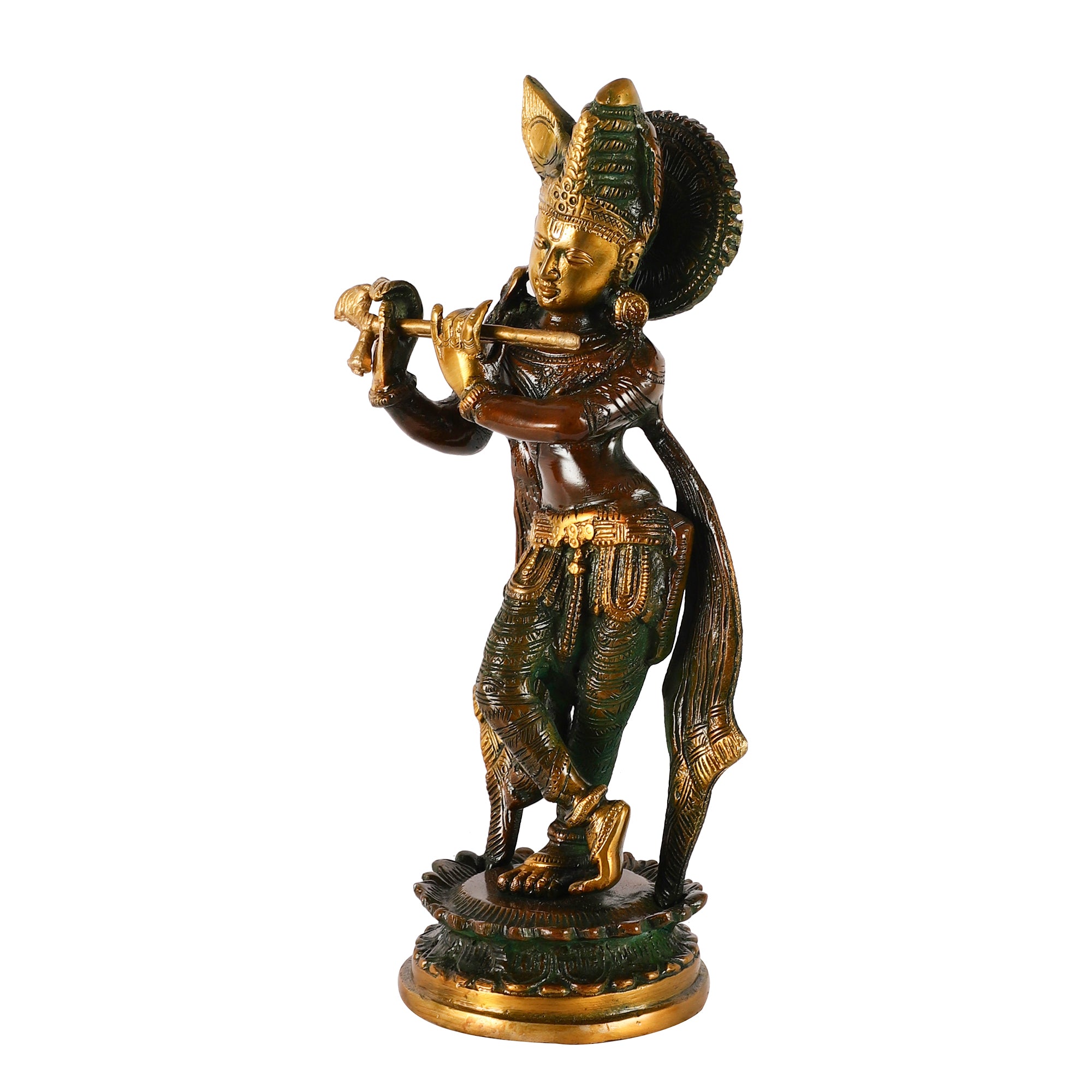 Handcrafted Brass Krishna Idol