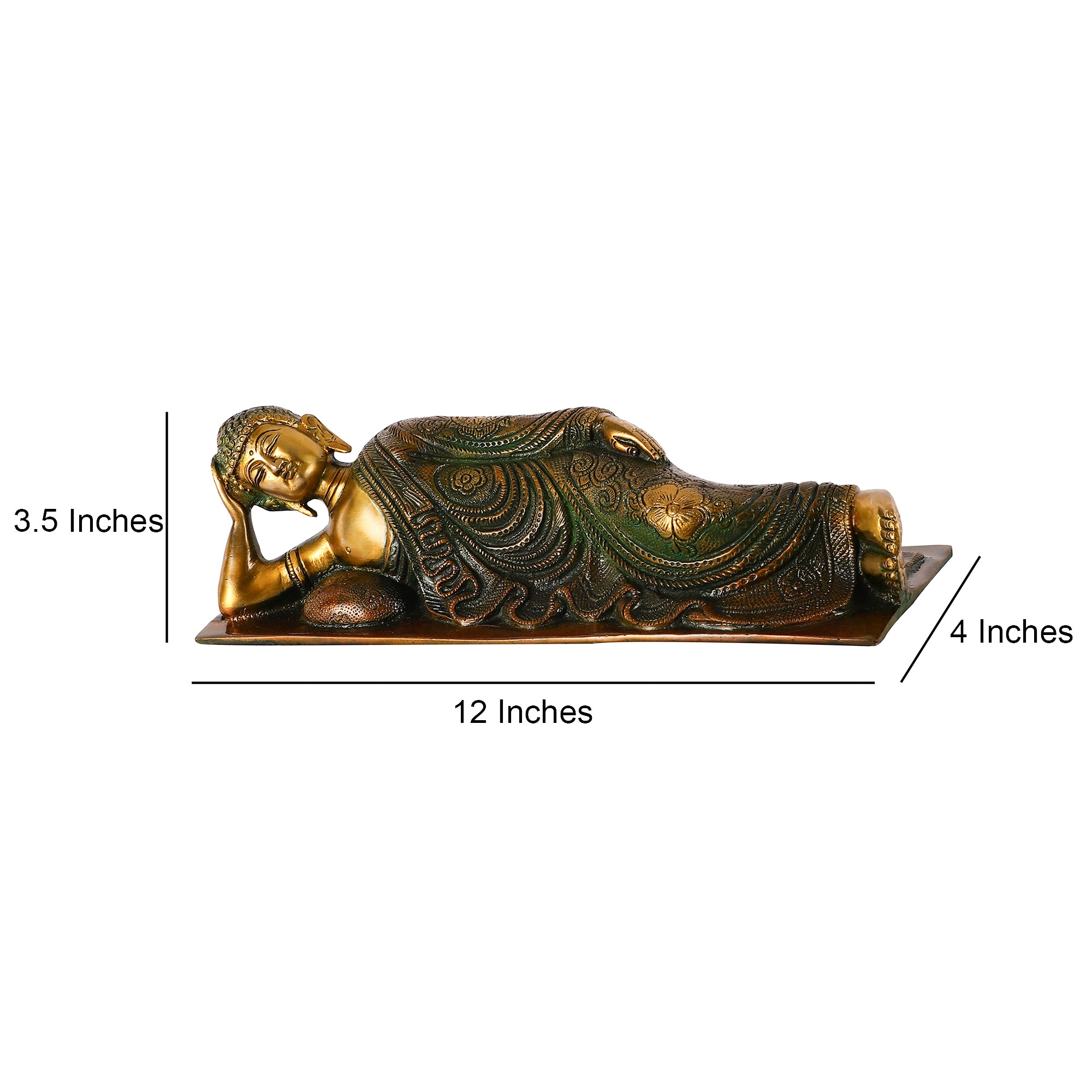 Brass Reclining Buddha