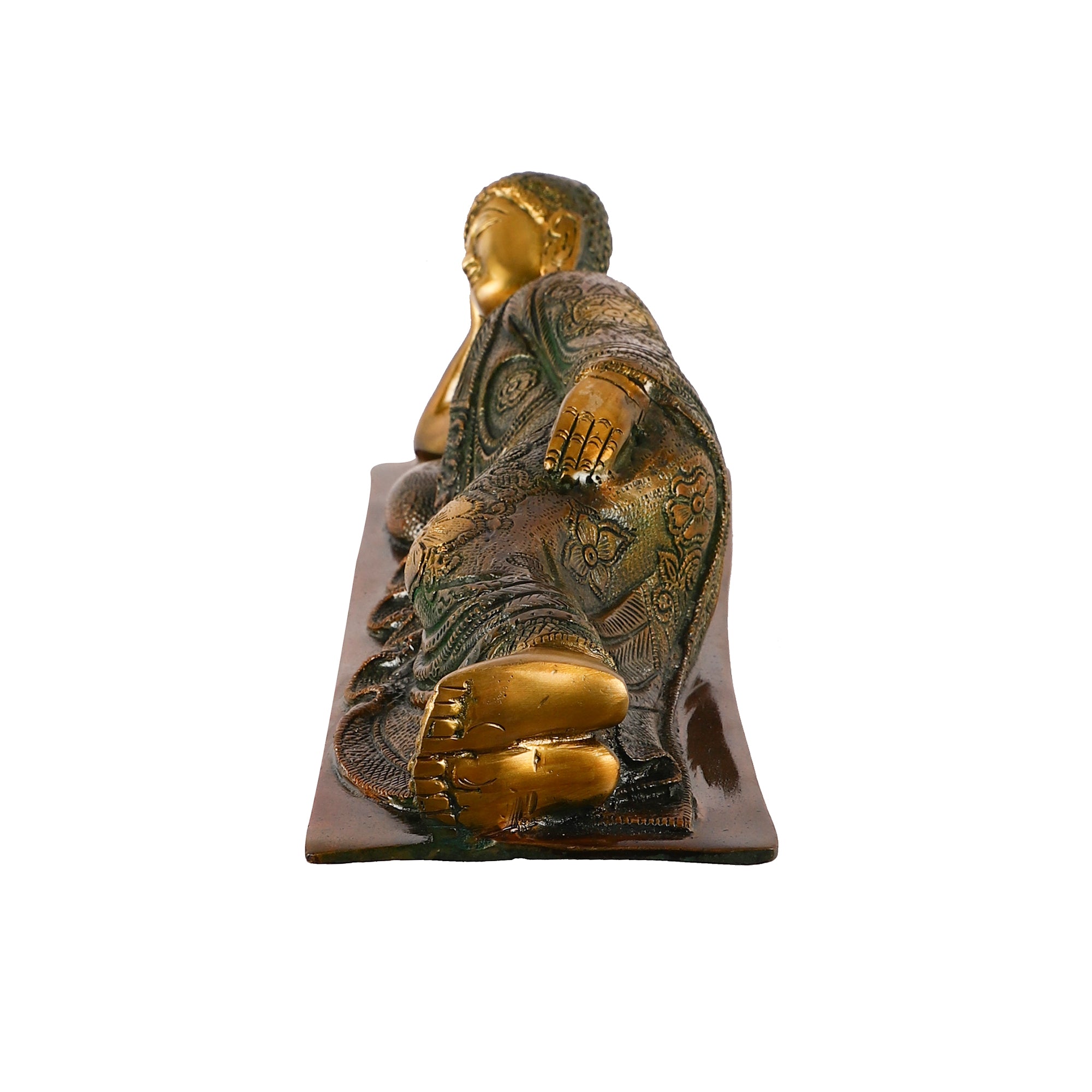 Brass Reclining Buddha