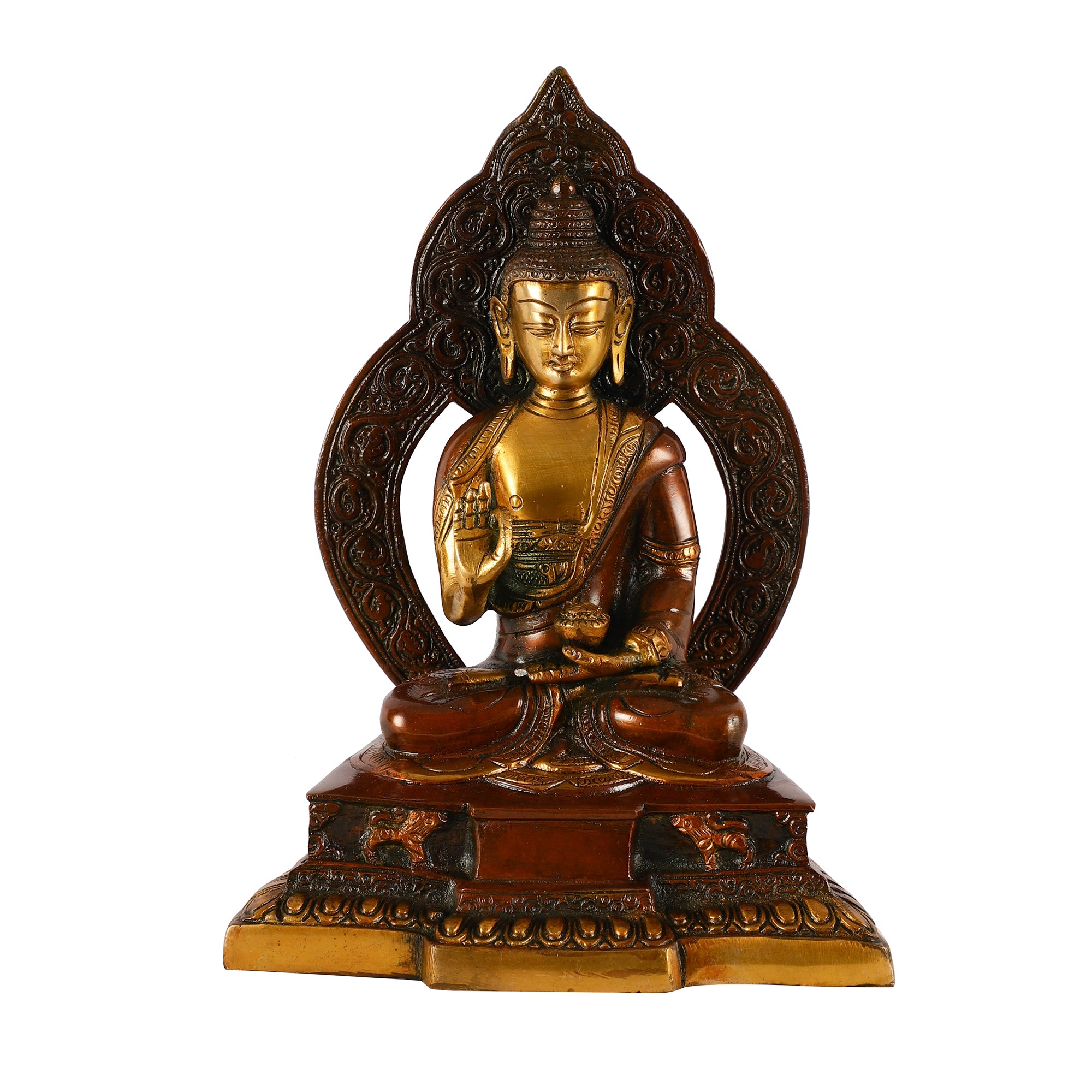 Divine Brass Seated Buddha Idol