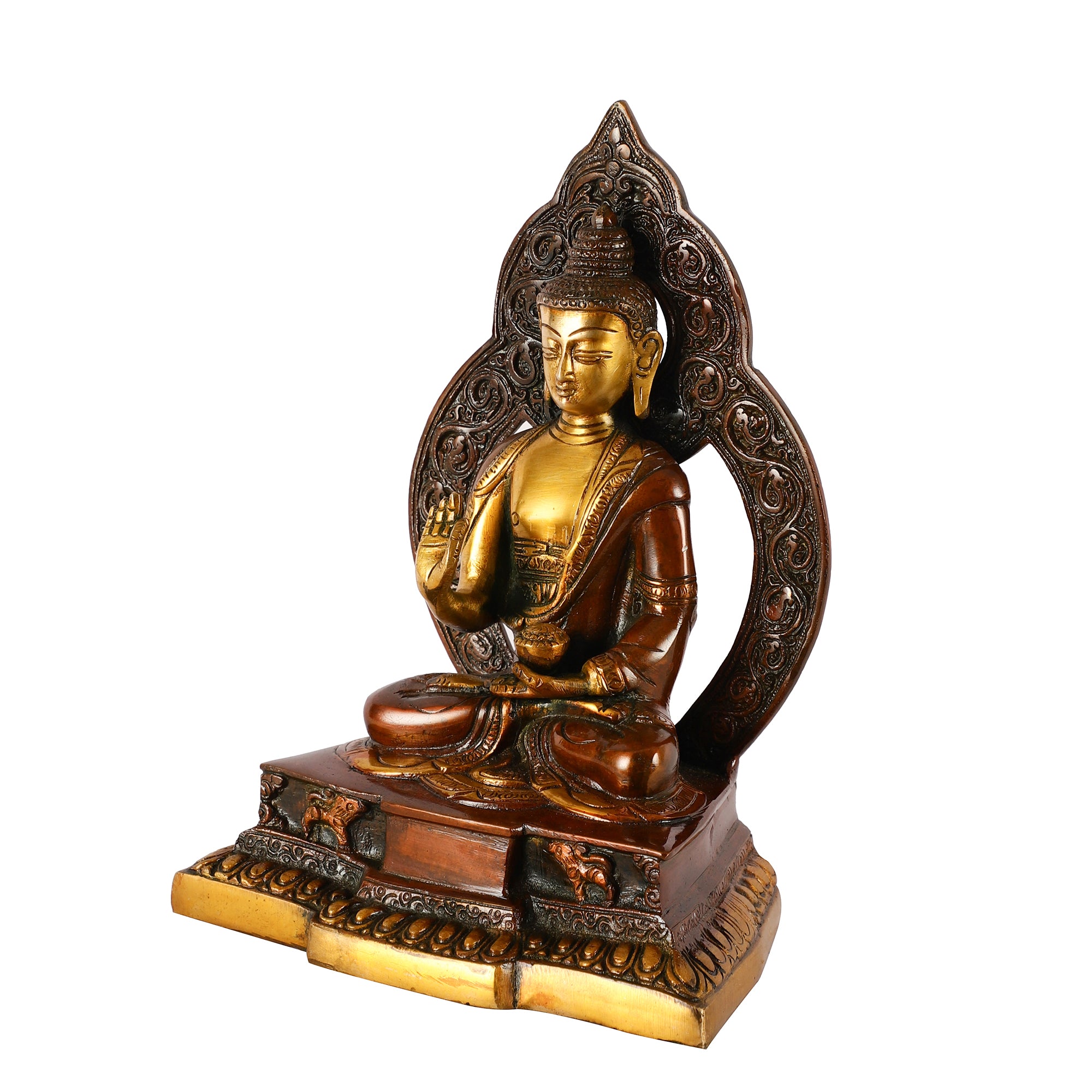 Divine Brass Seated Buddha Idol