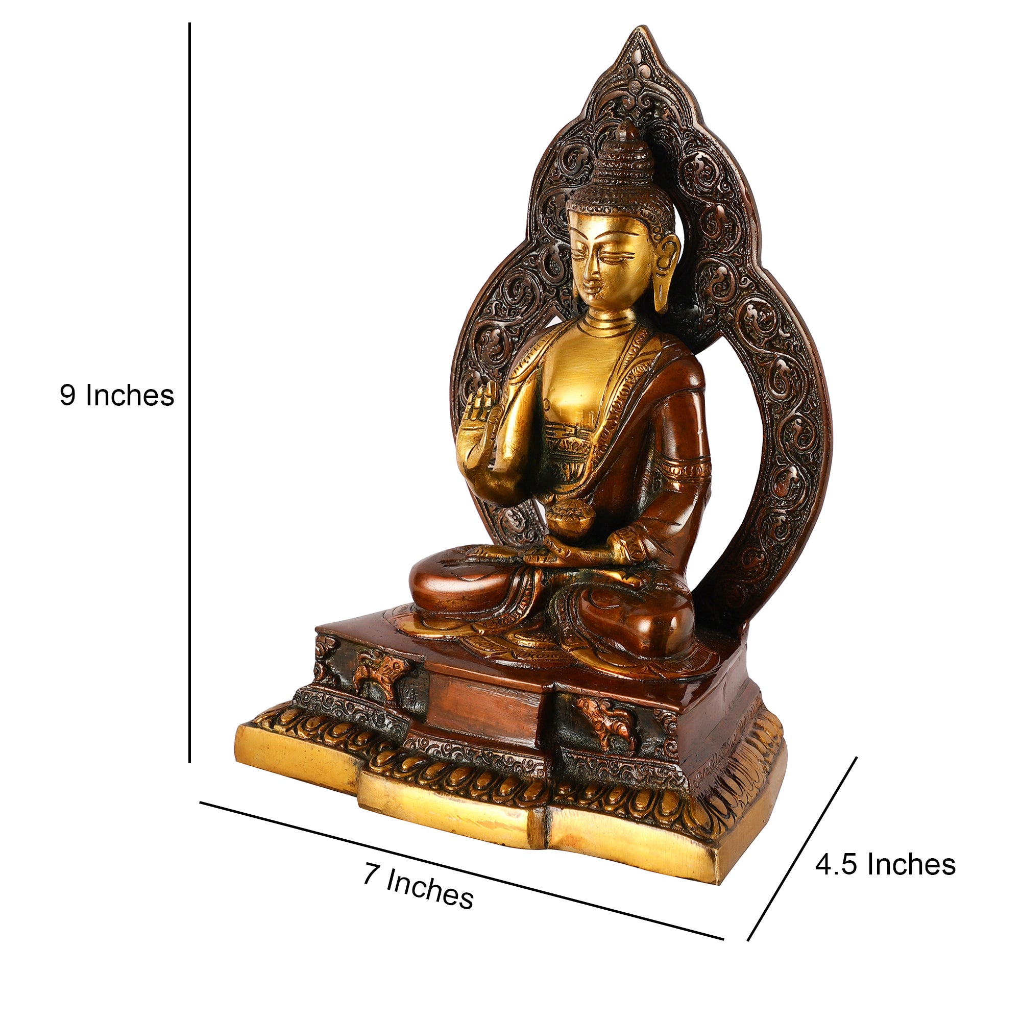 Divine Brass Seated Buddha Idol