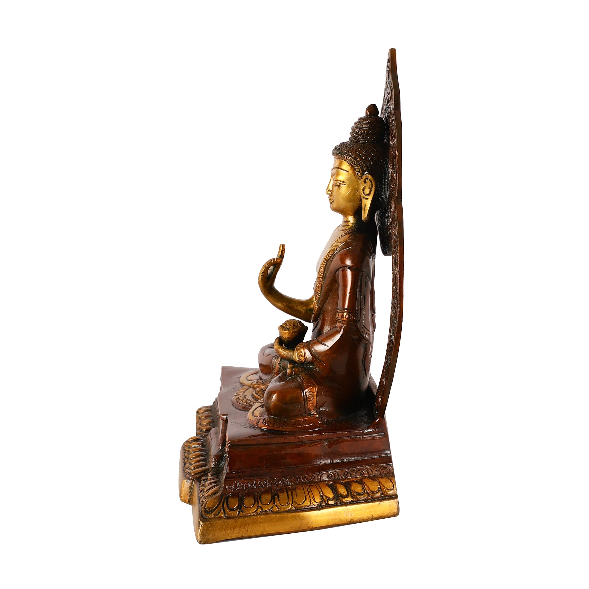 Divine Brass Seated Buddha Idol