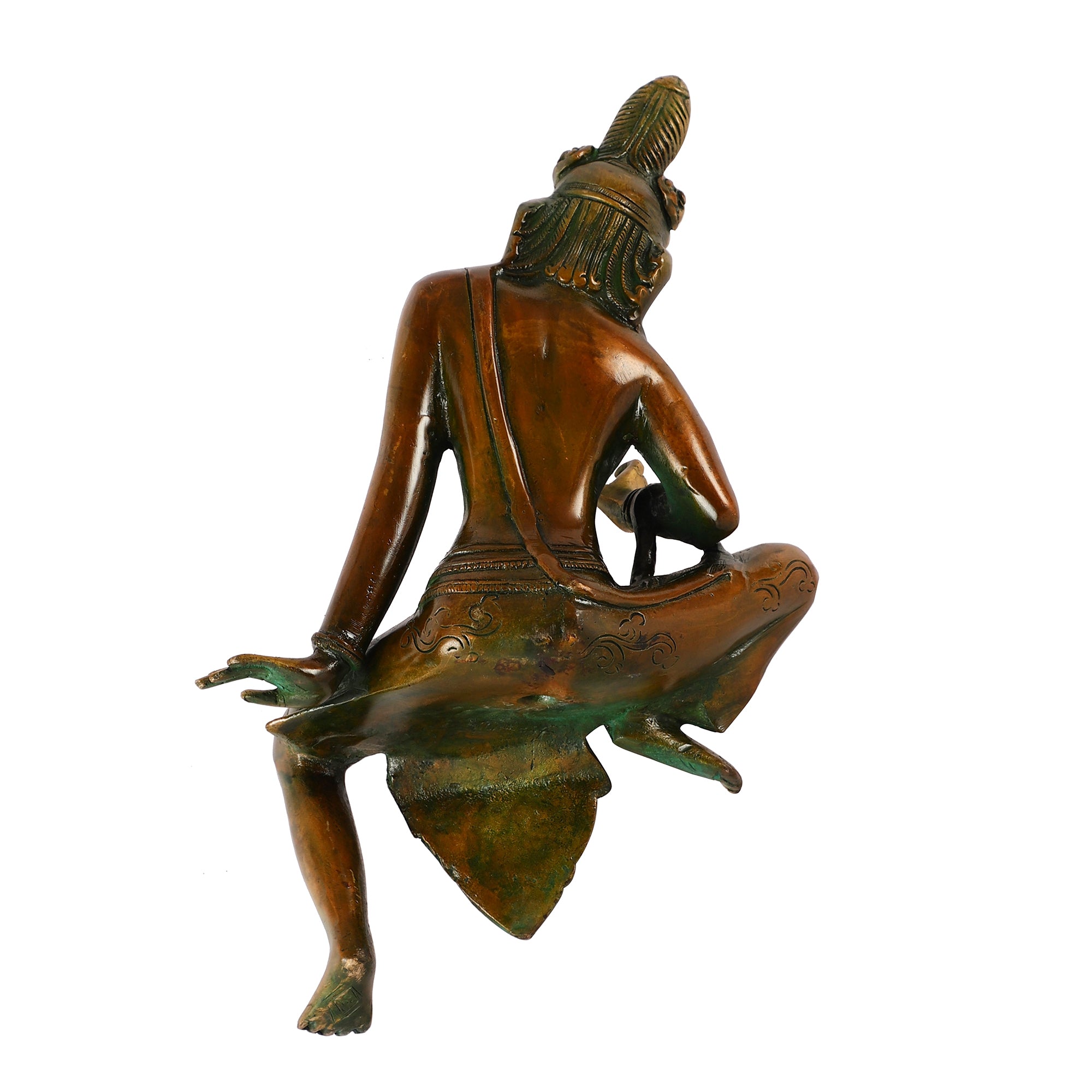 Brass Seated Indra Idol