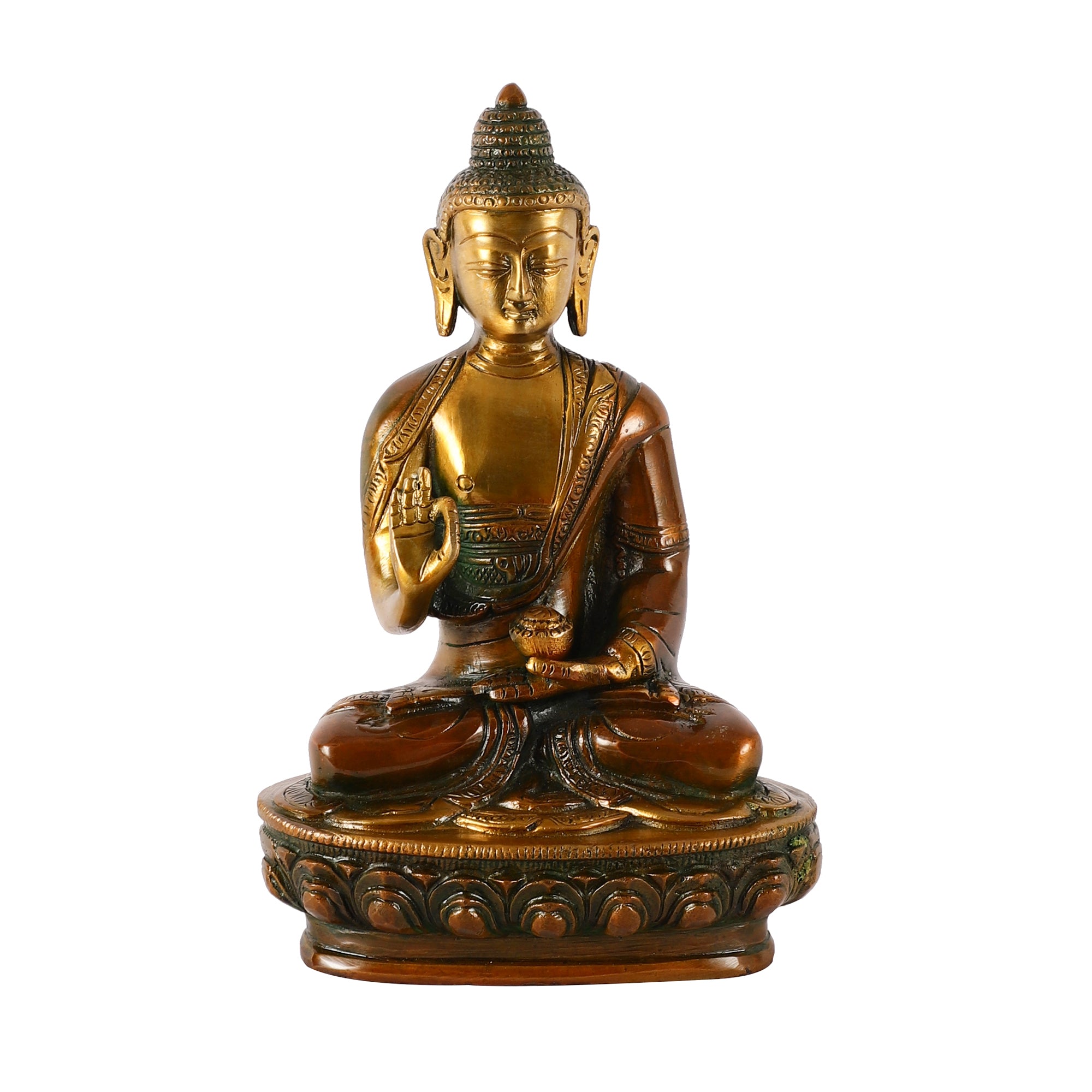 Brass Seated Buddha Idol (Medium)
