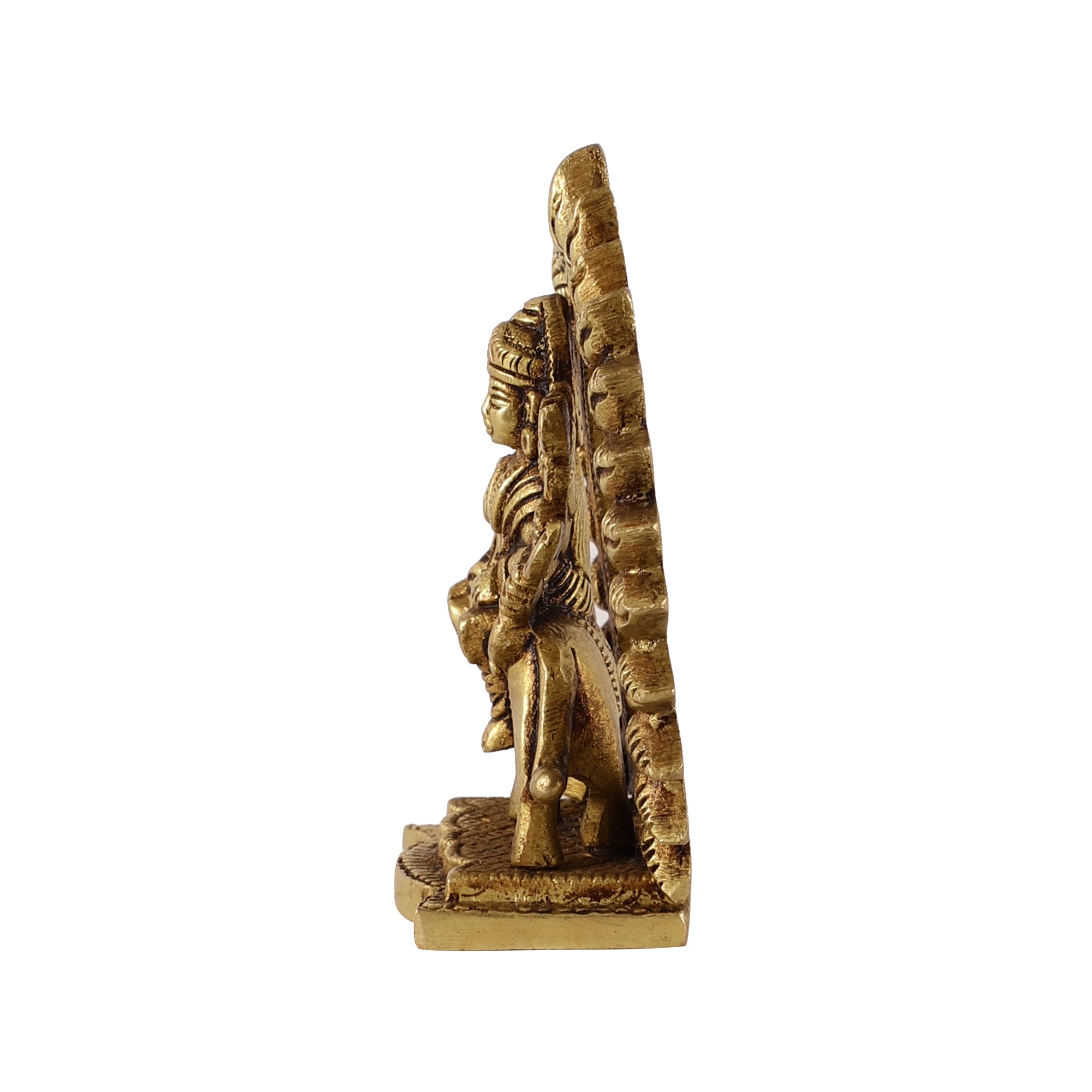 Brass Durga Devi (Gold Finish)