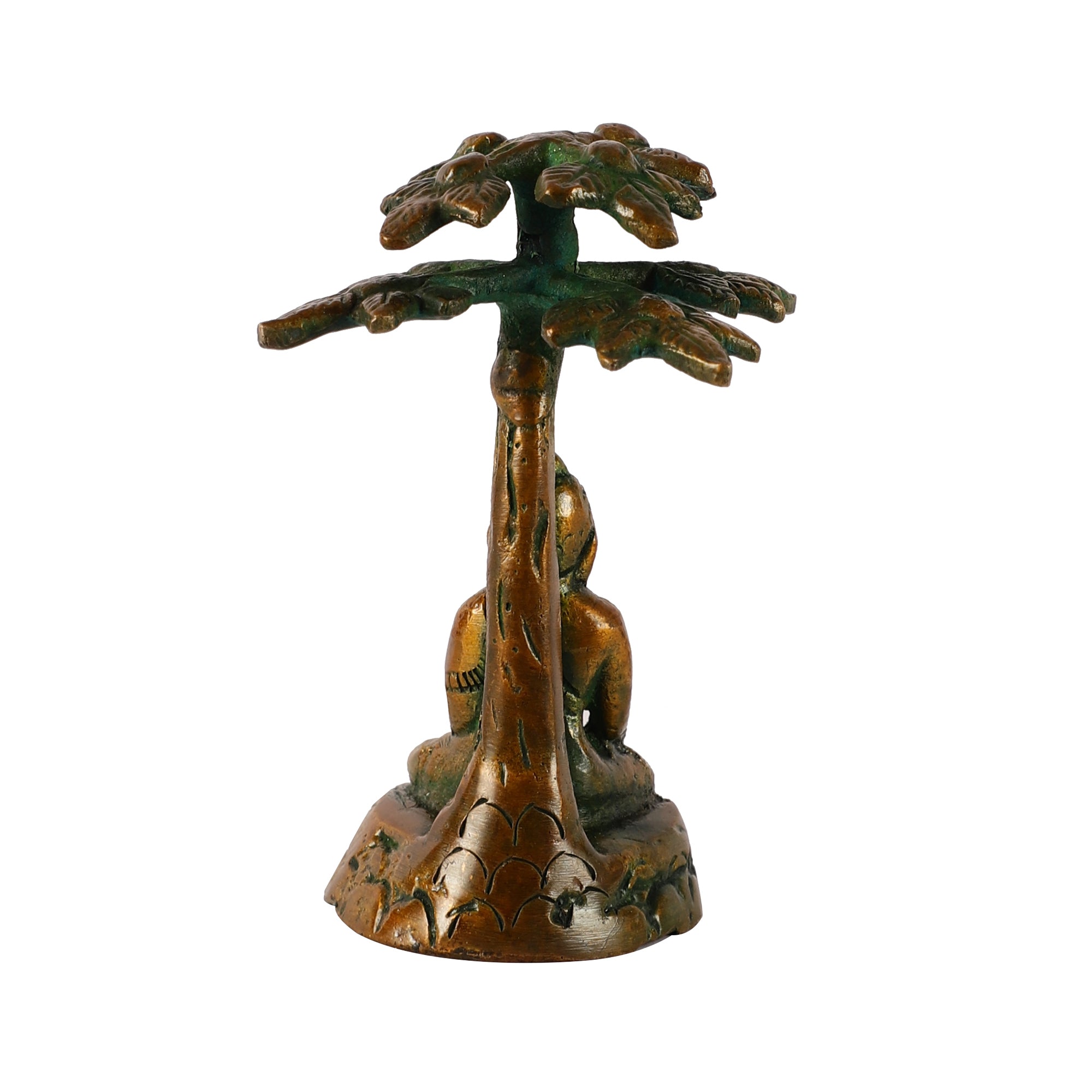 Brass Buddha Bodhi Tree (Brown/Green)