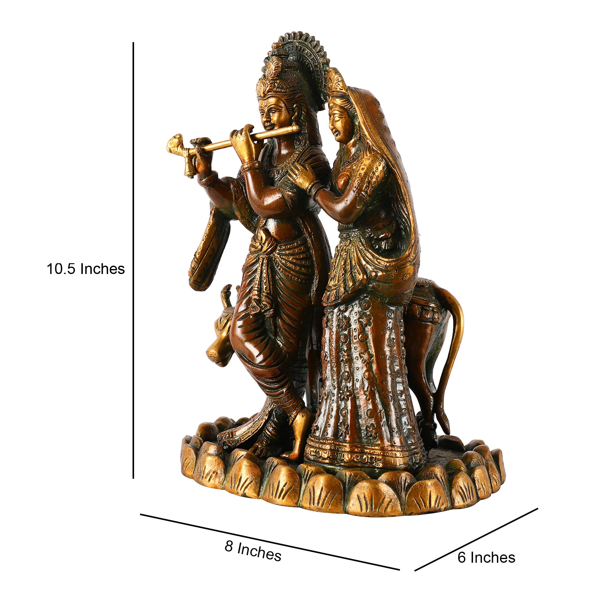 Radha-Krishna Brass Idol