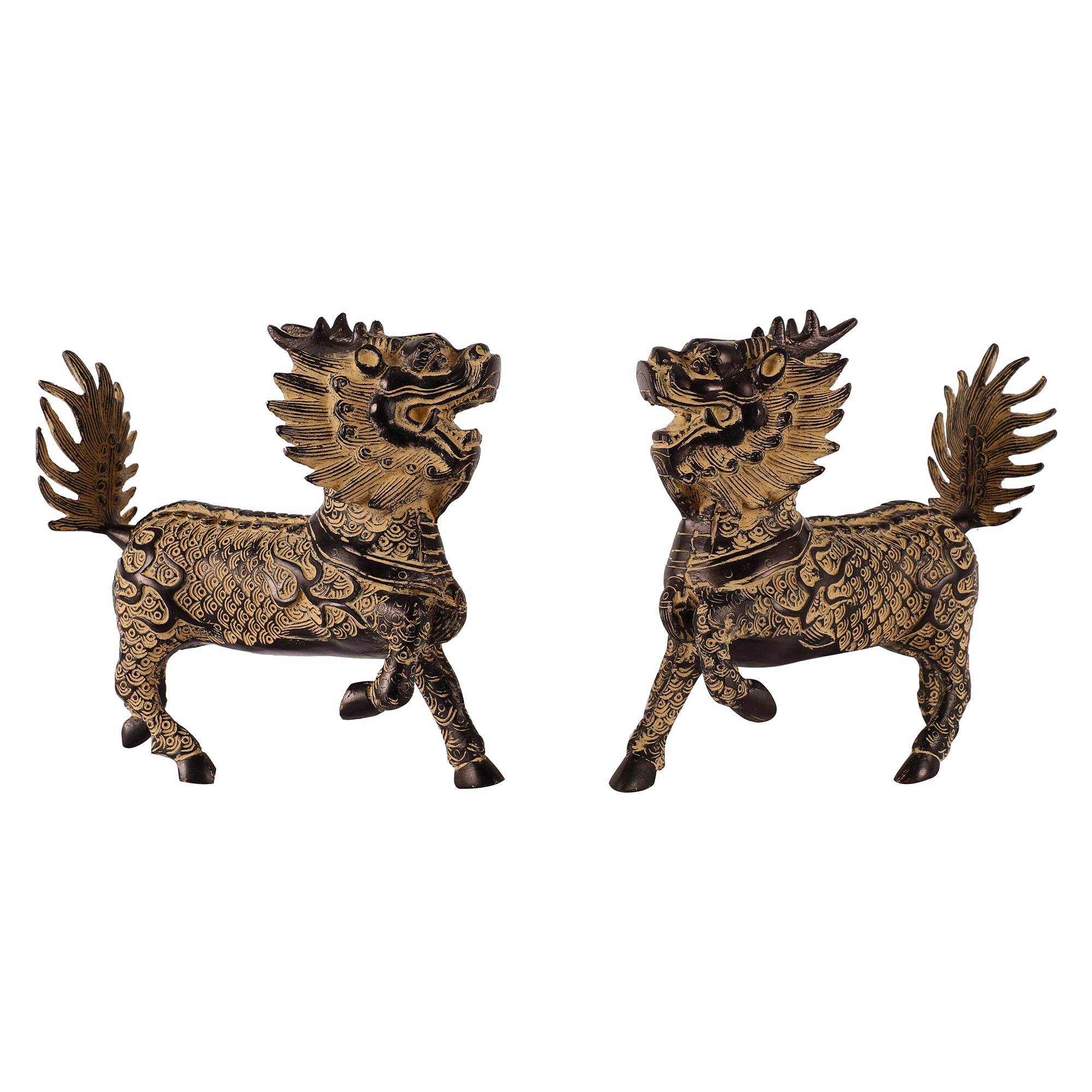 Mystical Dragons (Set of 2) - Black/White