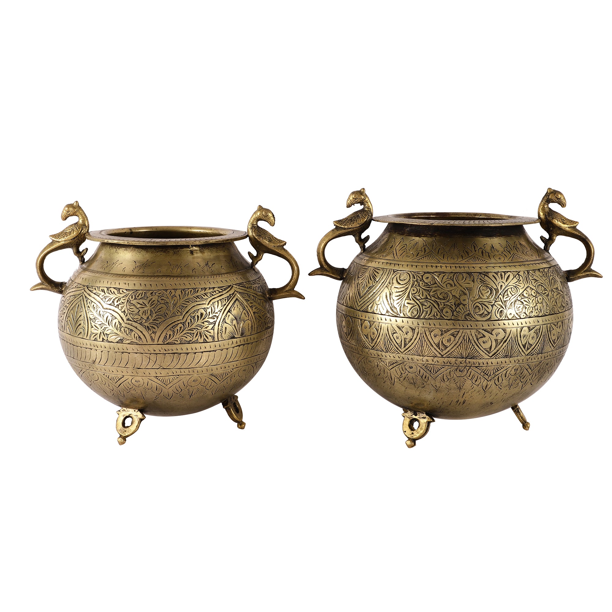 Antique Brass Pot - Round (Single)