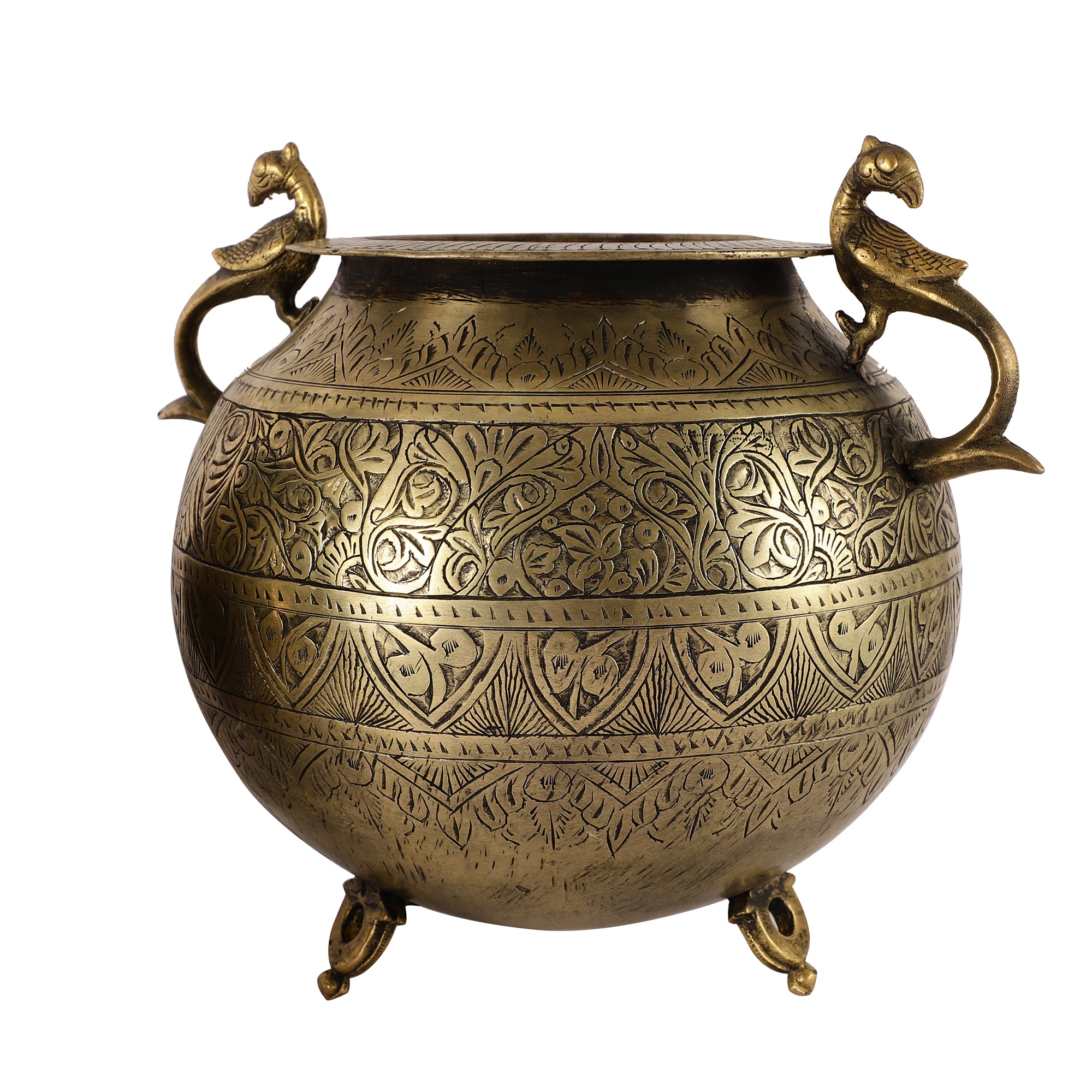 Antique Brass Pot - Round (Single)