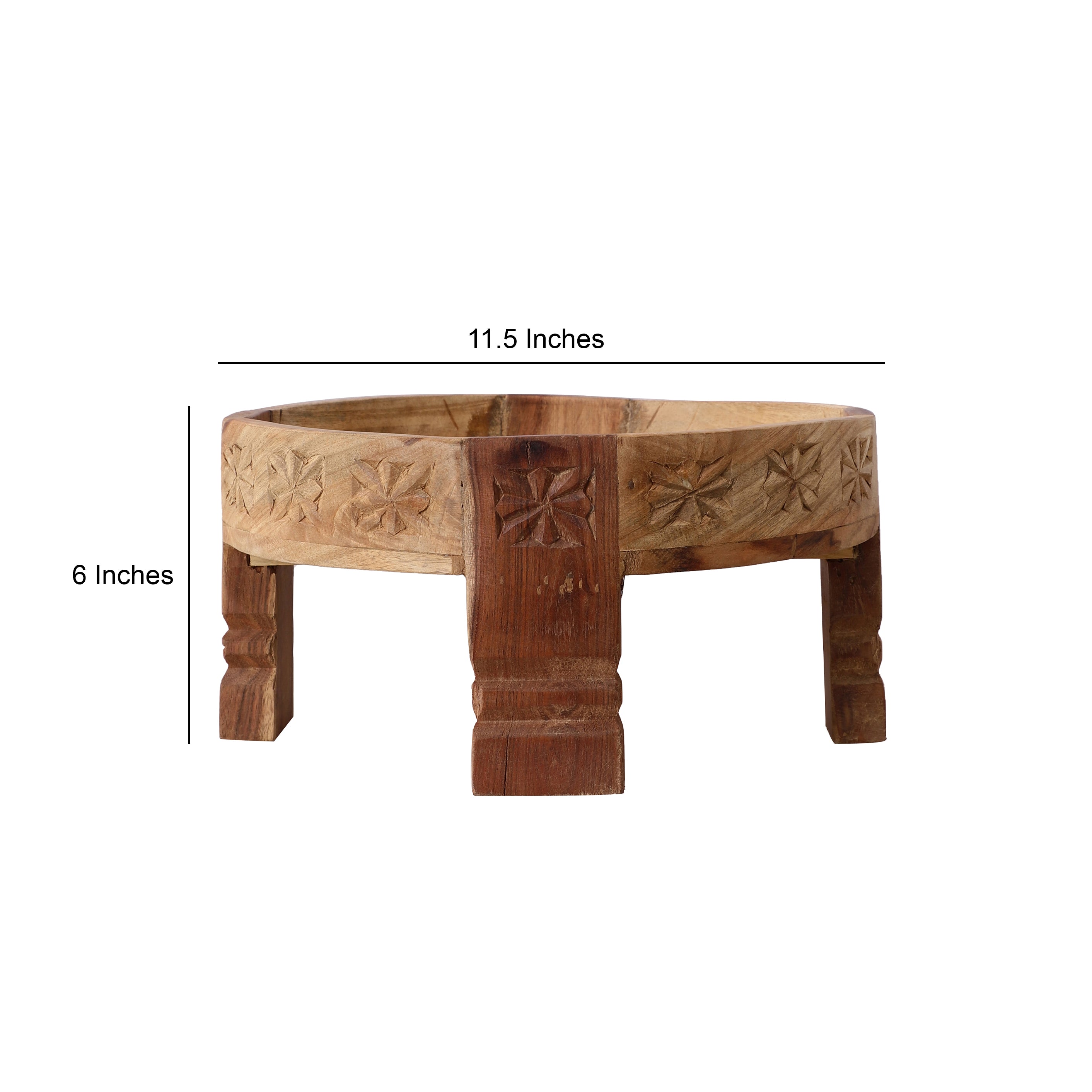 Four Legged Wooden Tray (Brown)