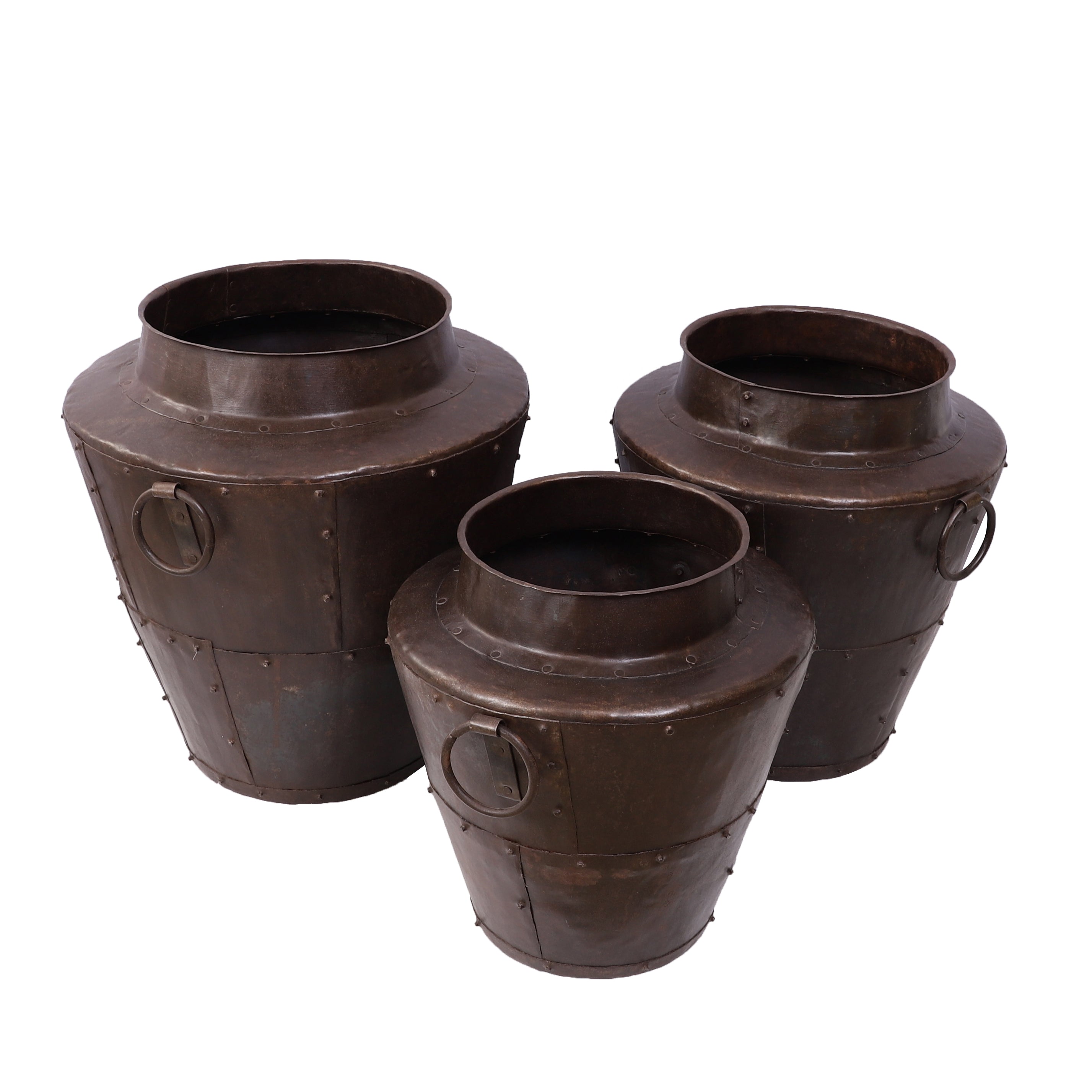 Brown Long Metal Pot (Single)