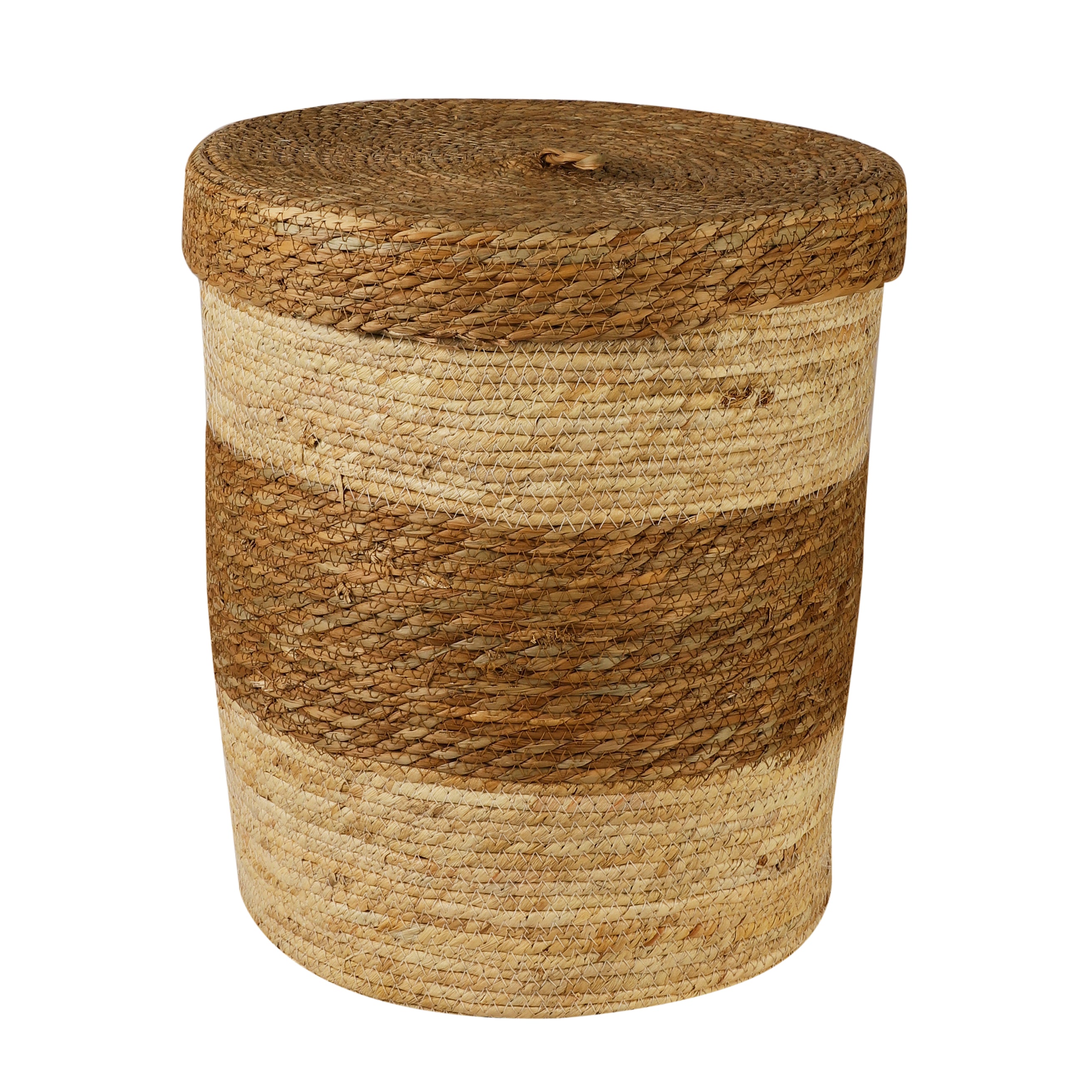 Jute Laundry Baskets with Lid (Single)