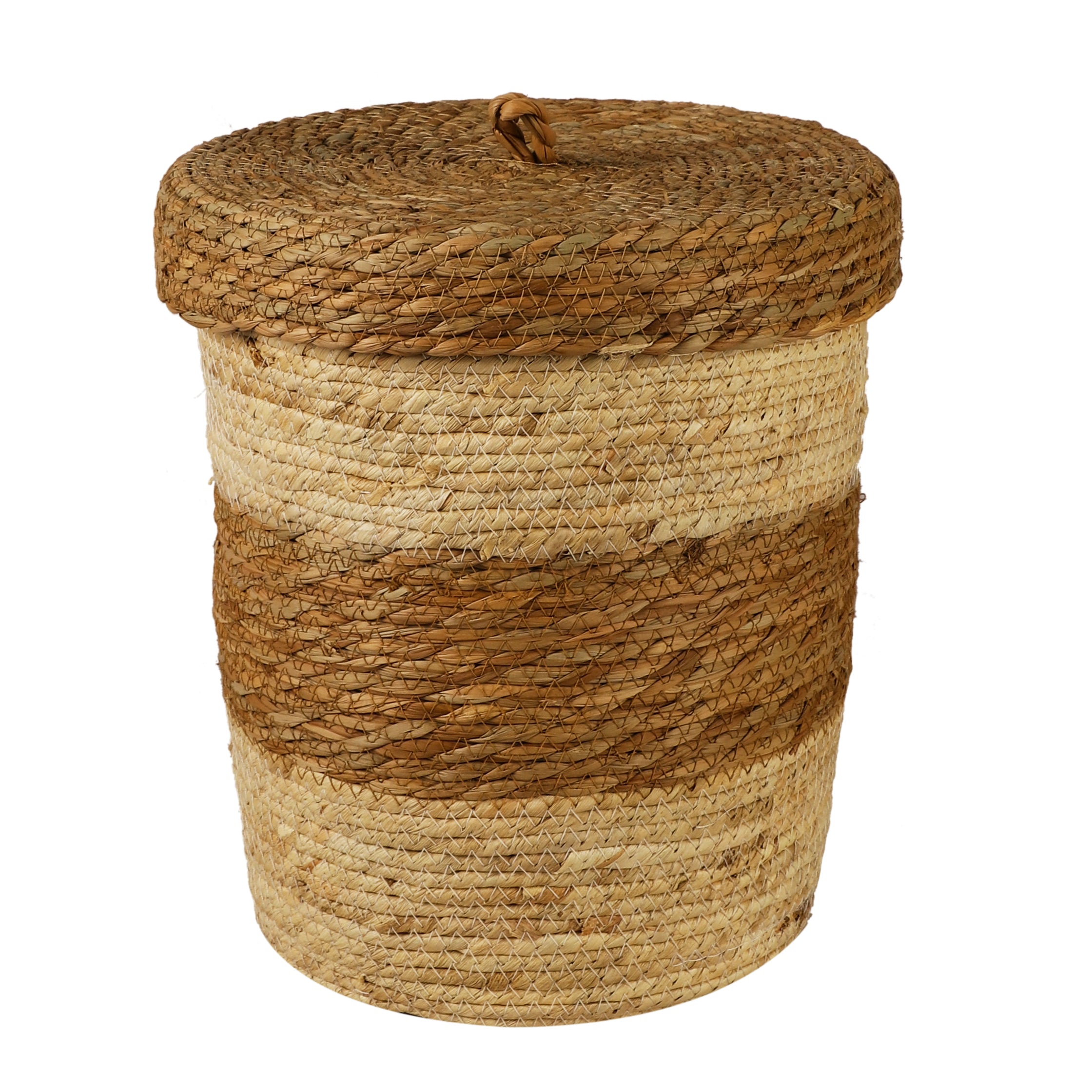 Jute Laundry Baskets with Lid (Single)